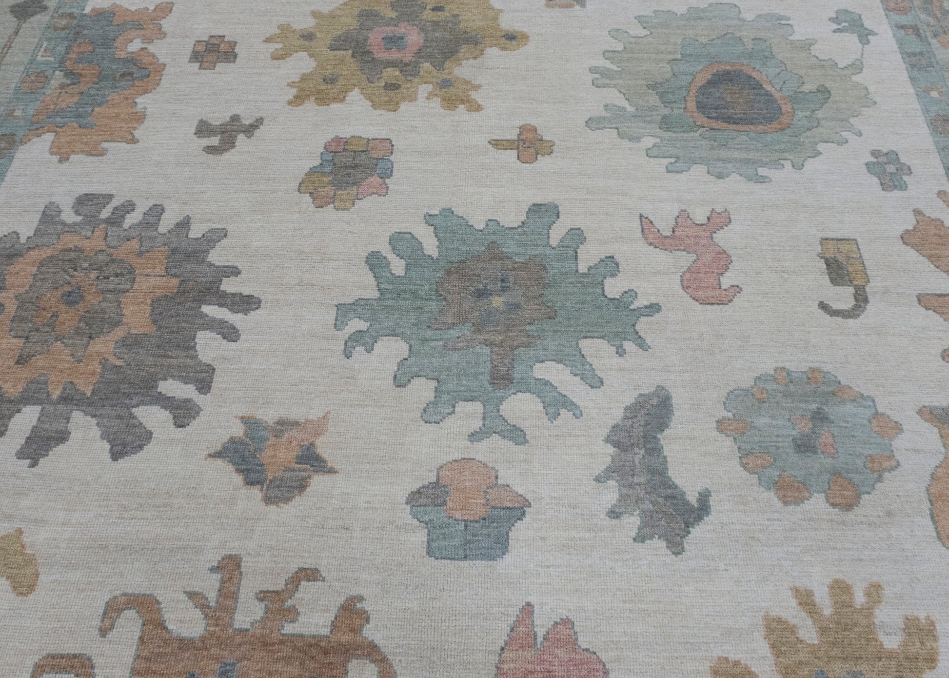 Square Turkish Oushak Rug 11'7" x 12'6" #17384