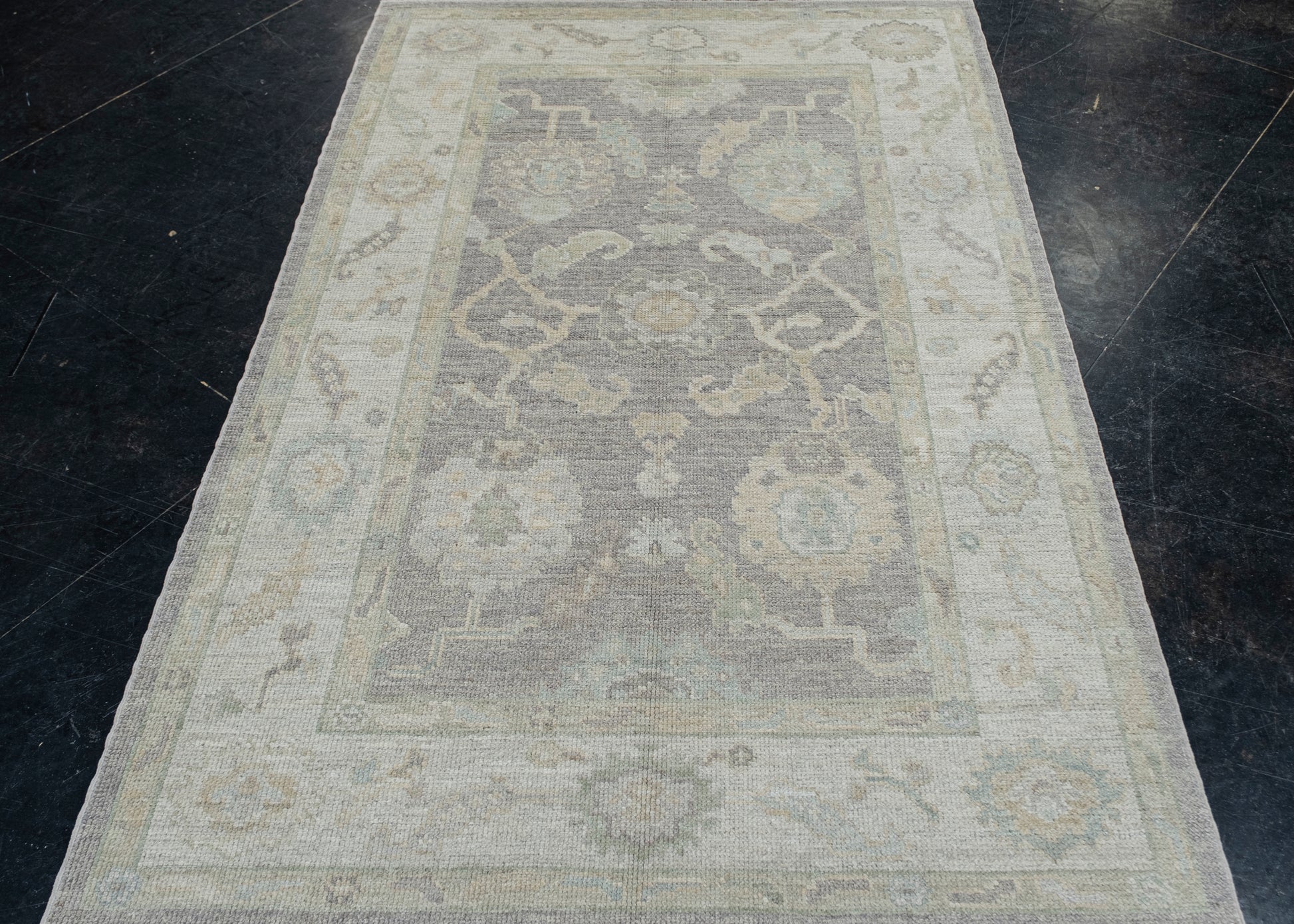 Turkish Oushak Rug 4'2" x 6'4" #11567