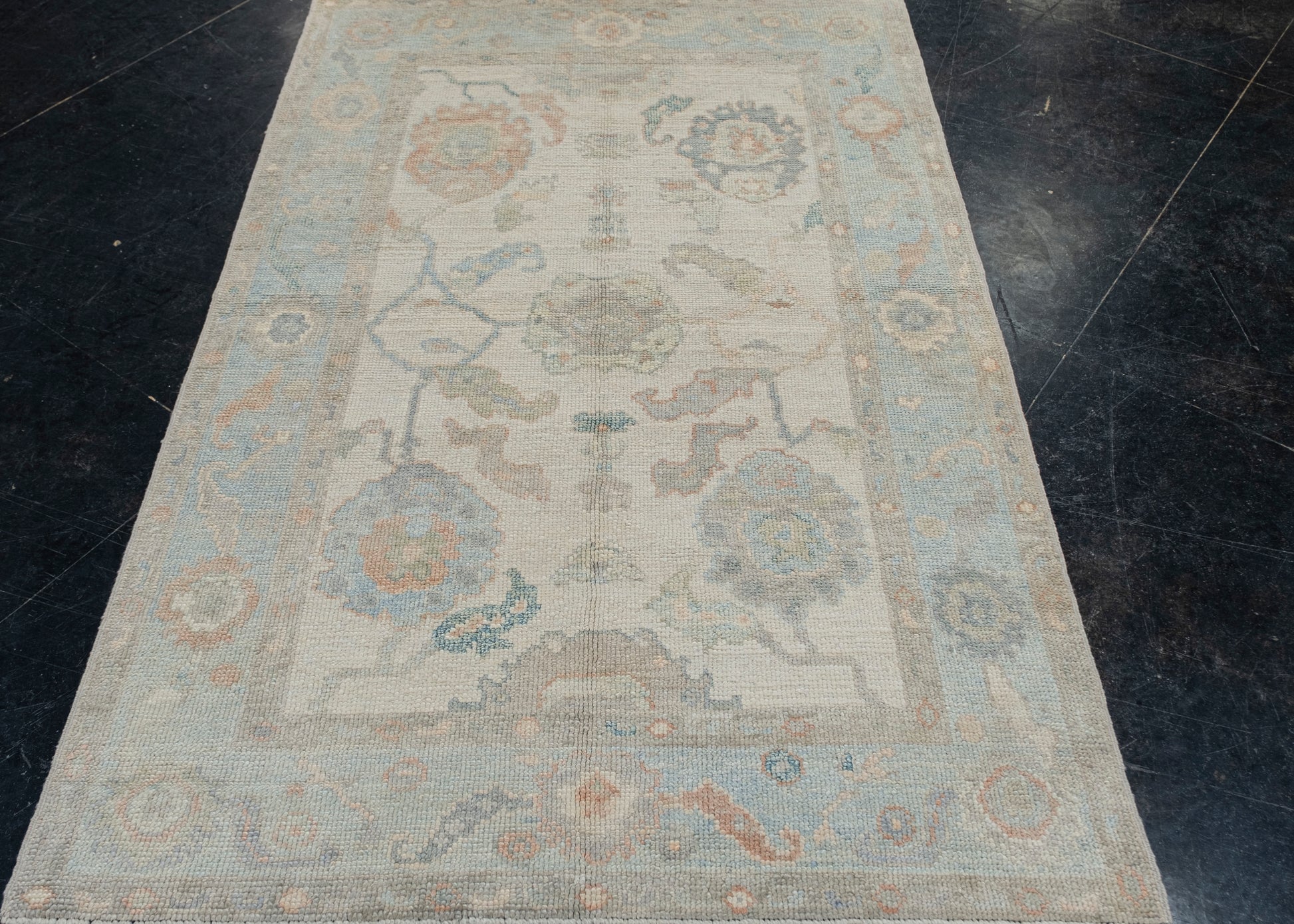 Turkish Oushak Rug 4'1" x 6'3" #12224