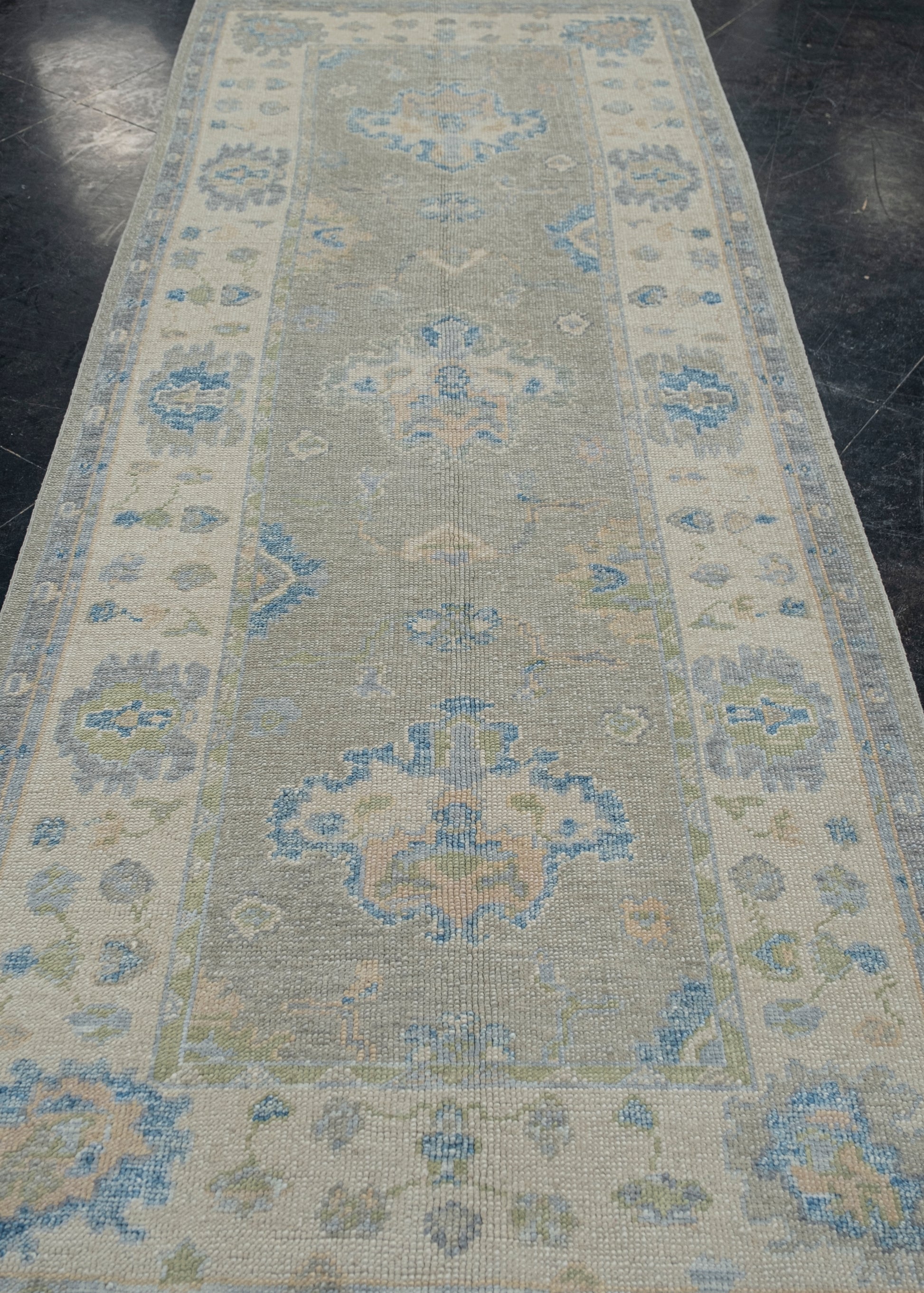 Turkish Oushak Rug 3'11" x 10'3" #11950