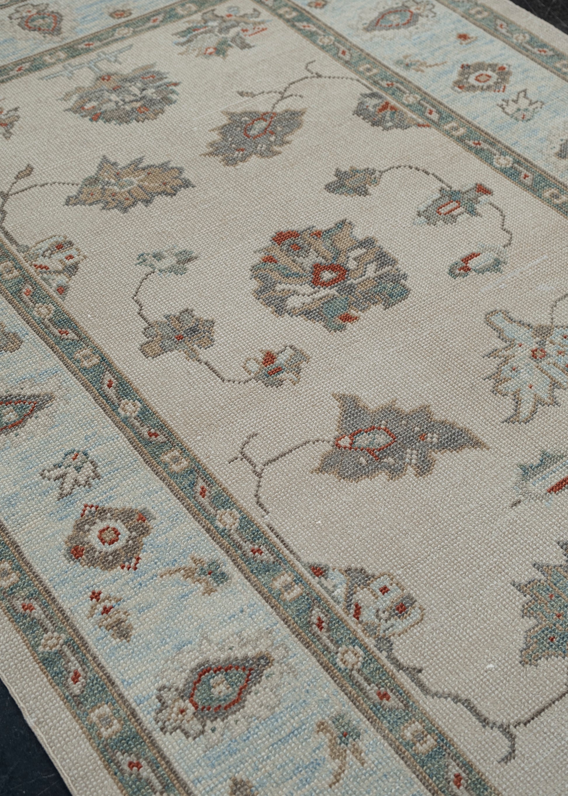 Turkish Oushak Rug 4'6" x 9'3" #2378