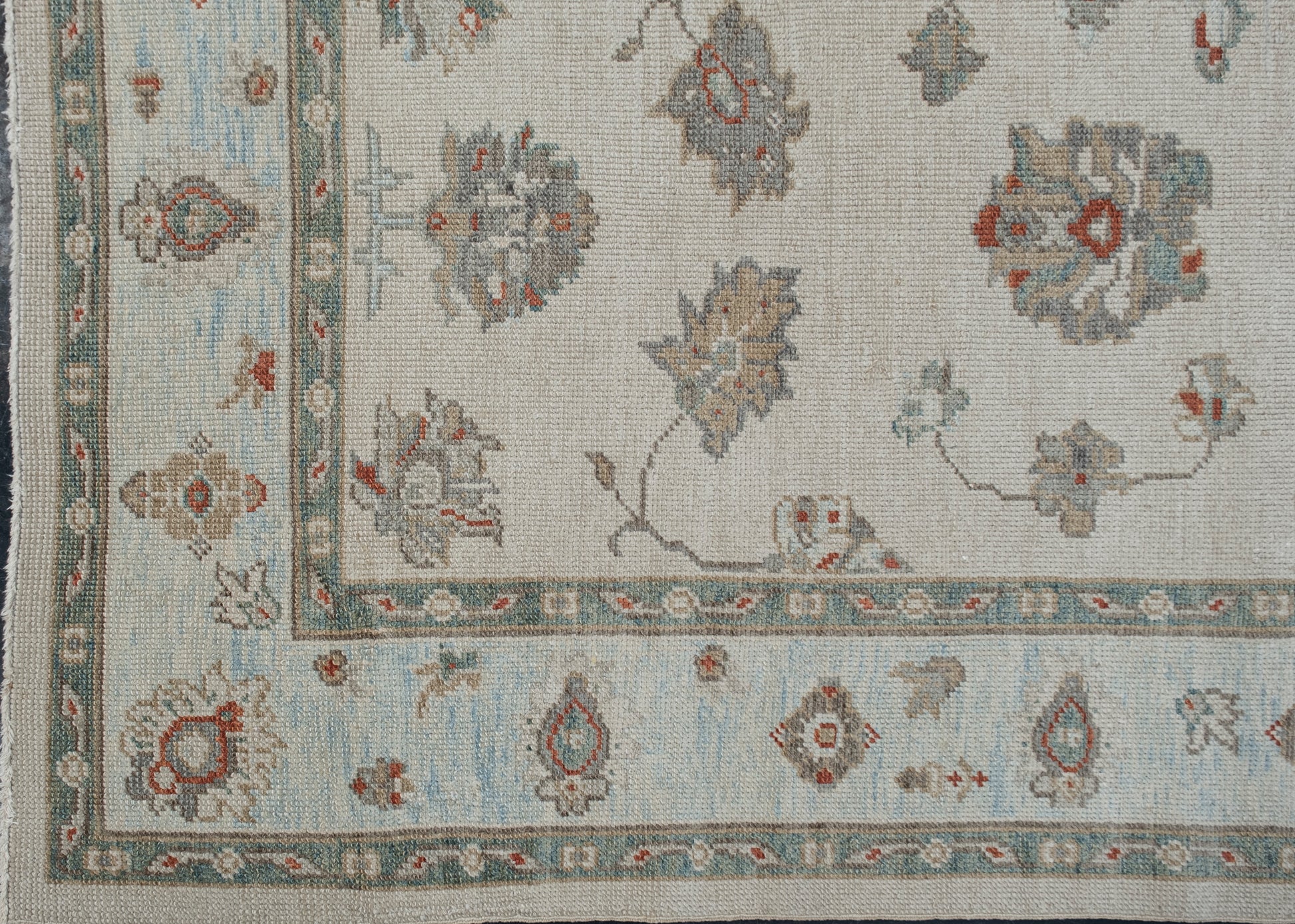 Turkish Oushak Rug 4'6" x 9'3" #2378
