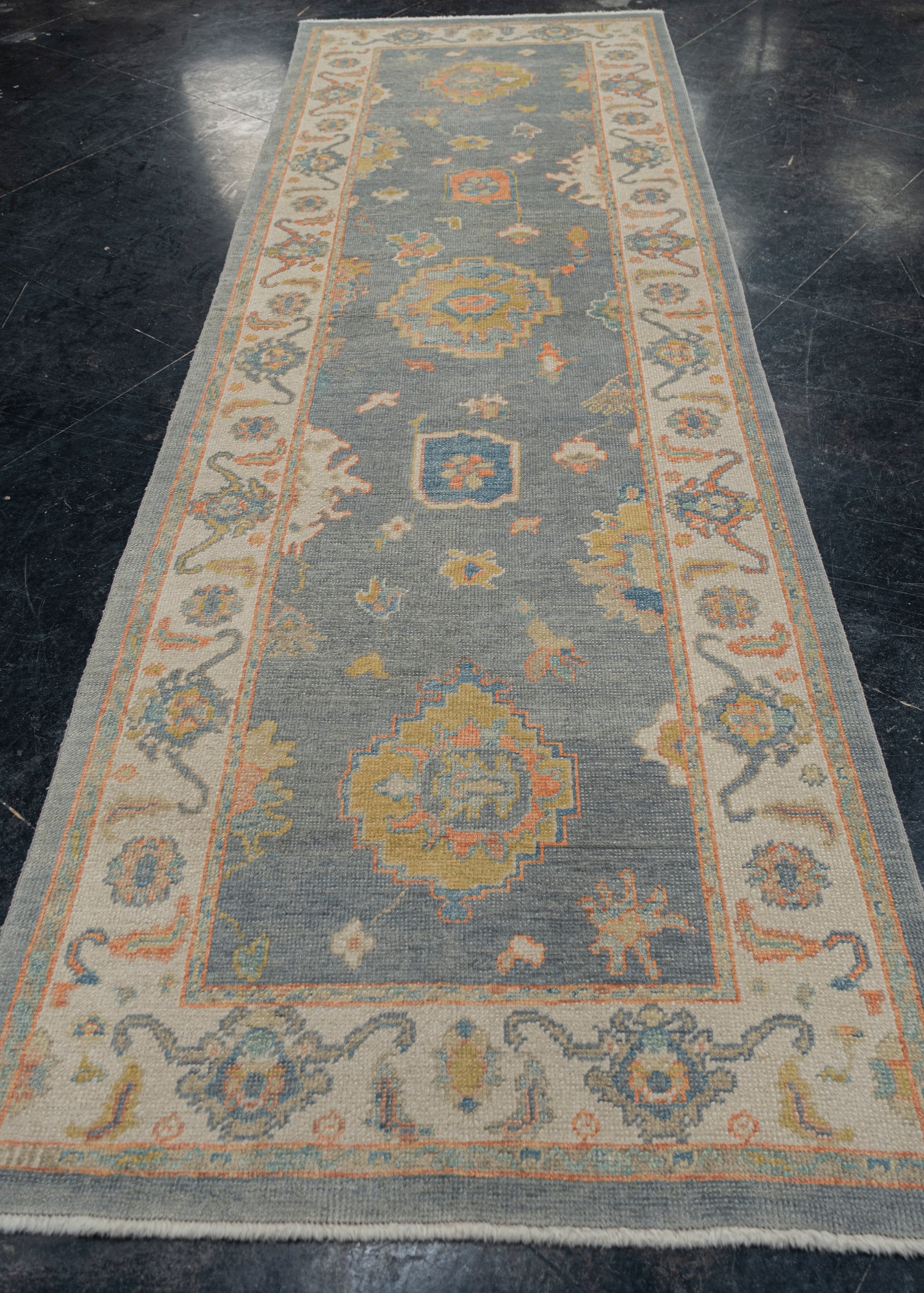 Turkish Oushak Rug 3'9" x 11'7" #HS-2013