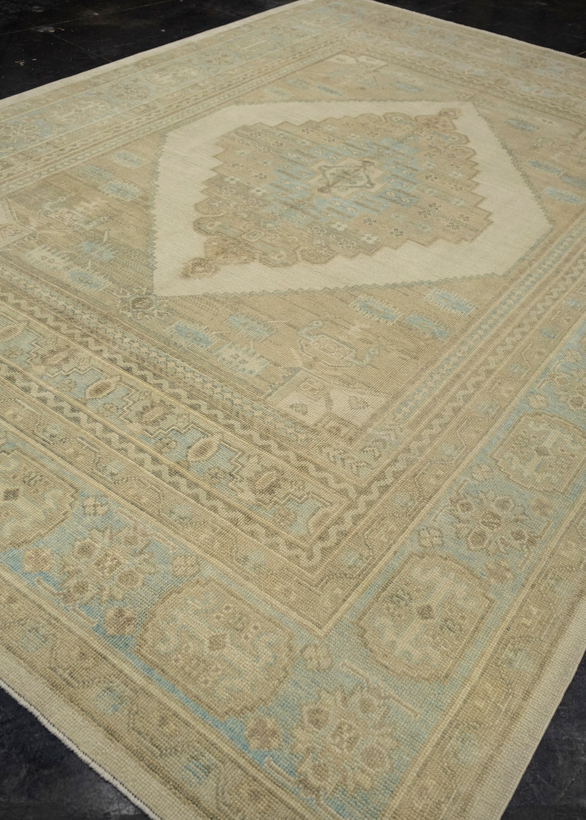 Turkish Antique Look Oushak Rug 9' x 12'10" #16783