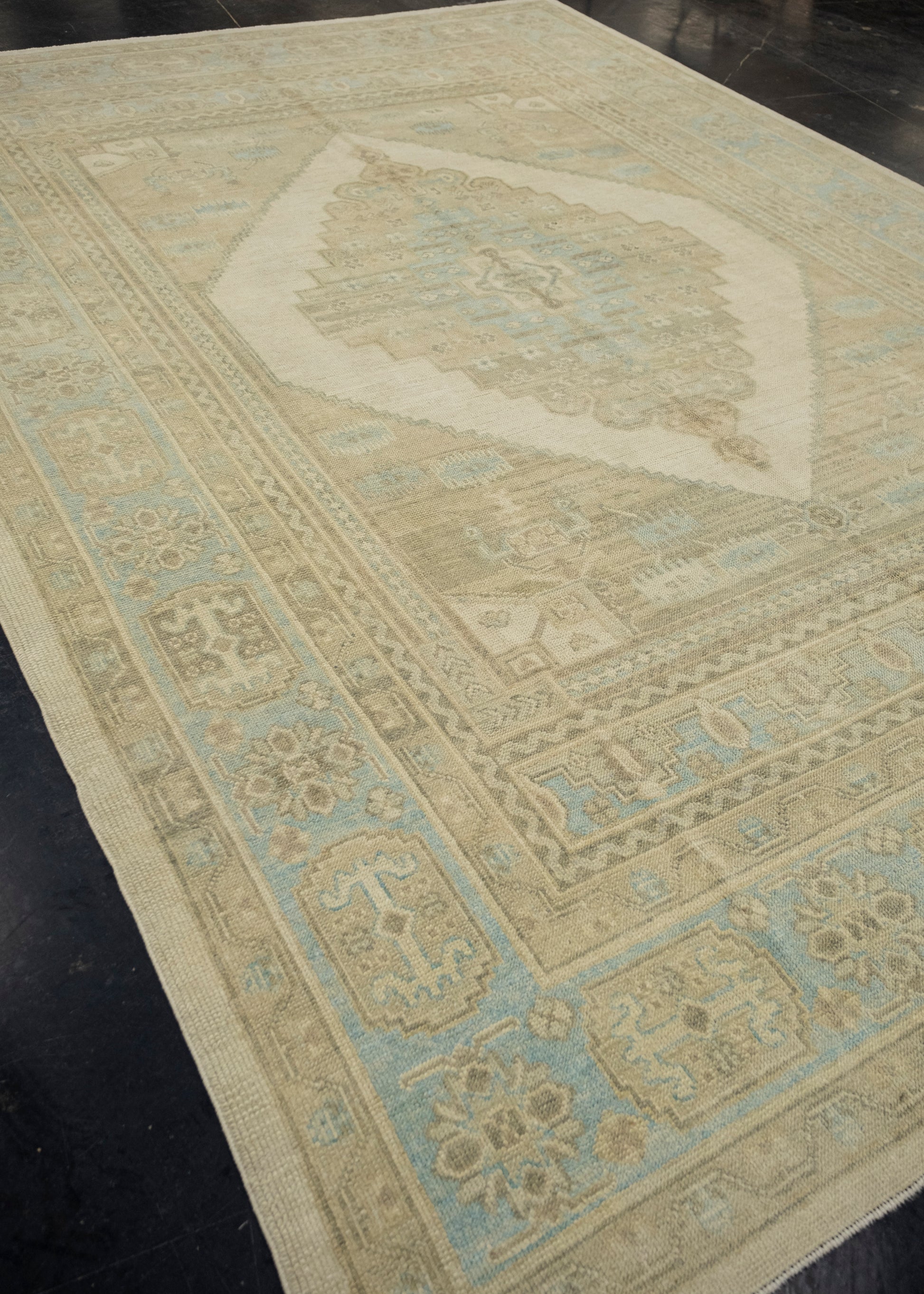 Turkish Antique Look Oushak Rug 9' x 12'10" #16783