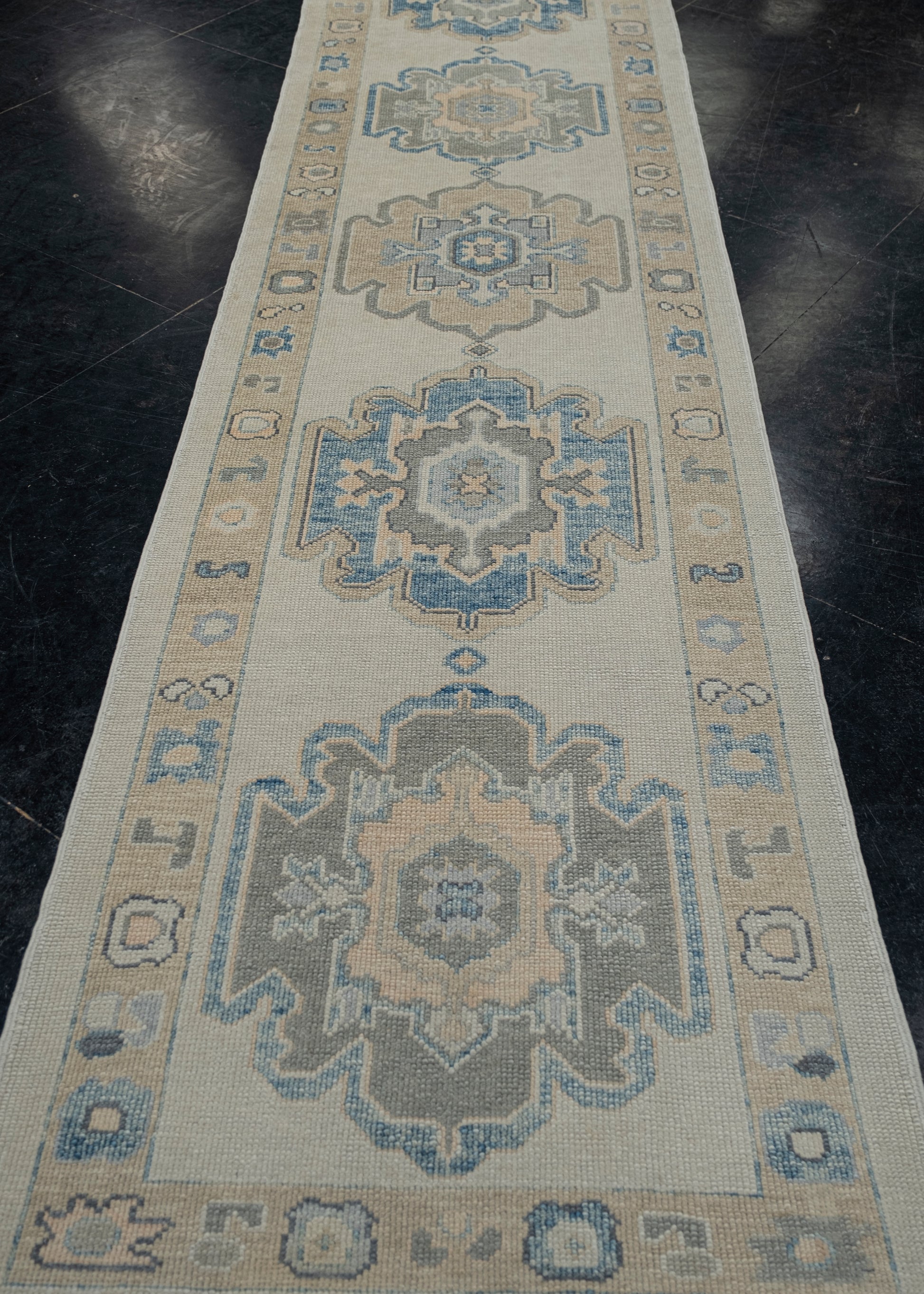 Turkish Oushak Rug 3'1" x 12'3" #7625