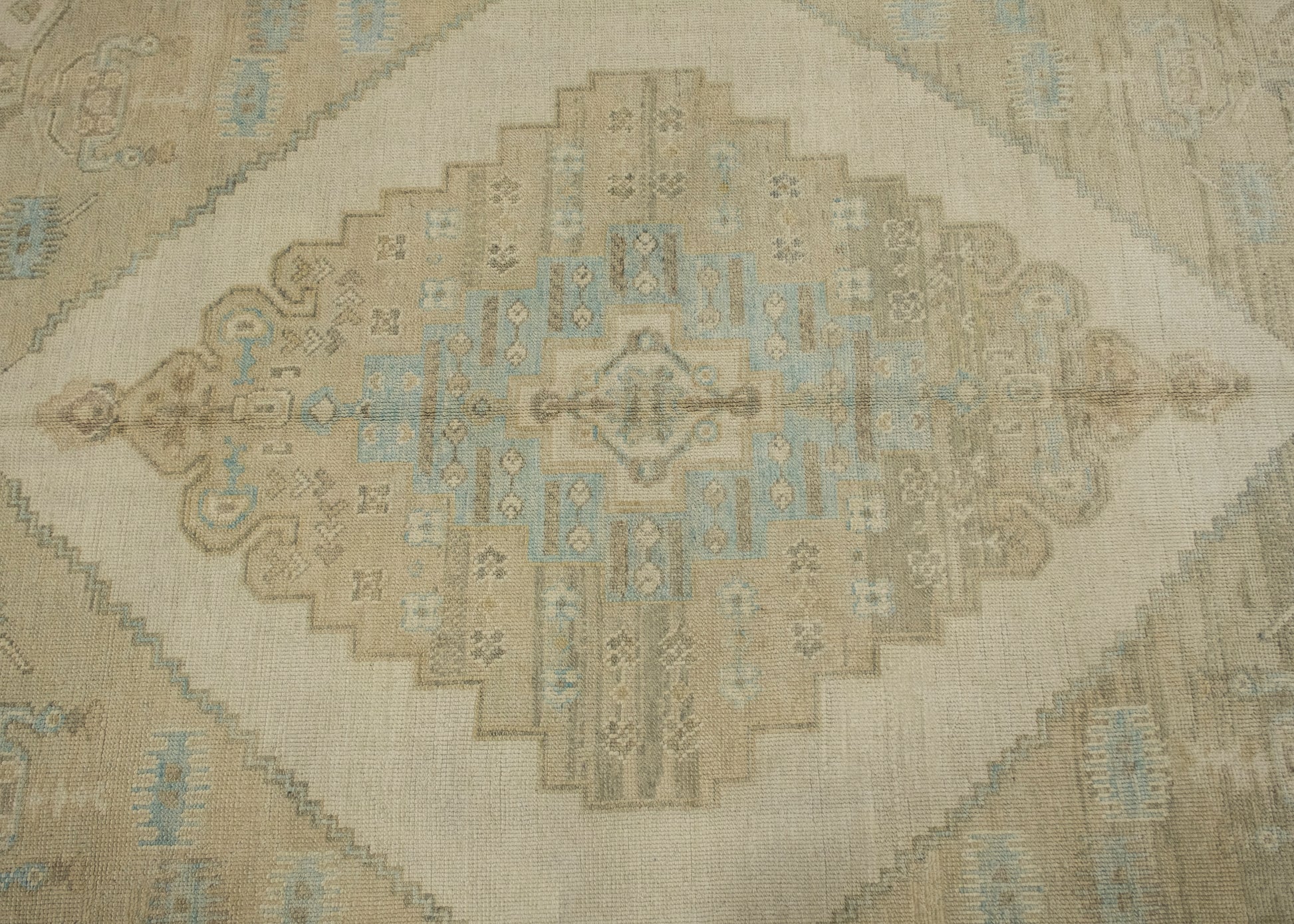 Turkish Antique Look Oushak Rug 9' x 12'10" #16783