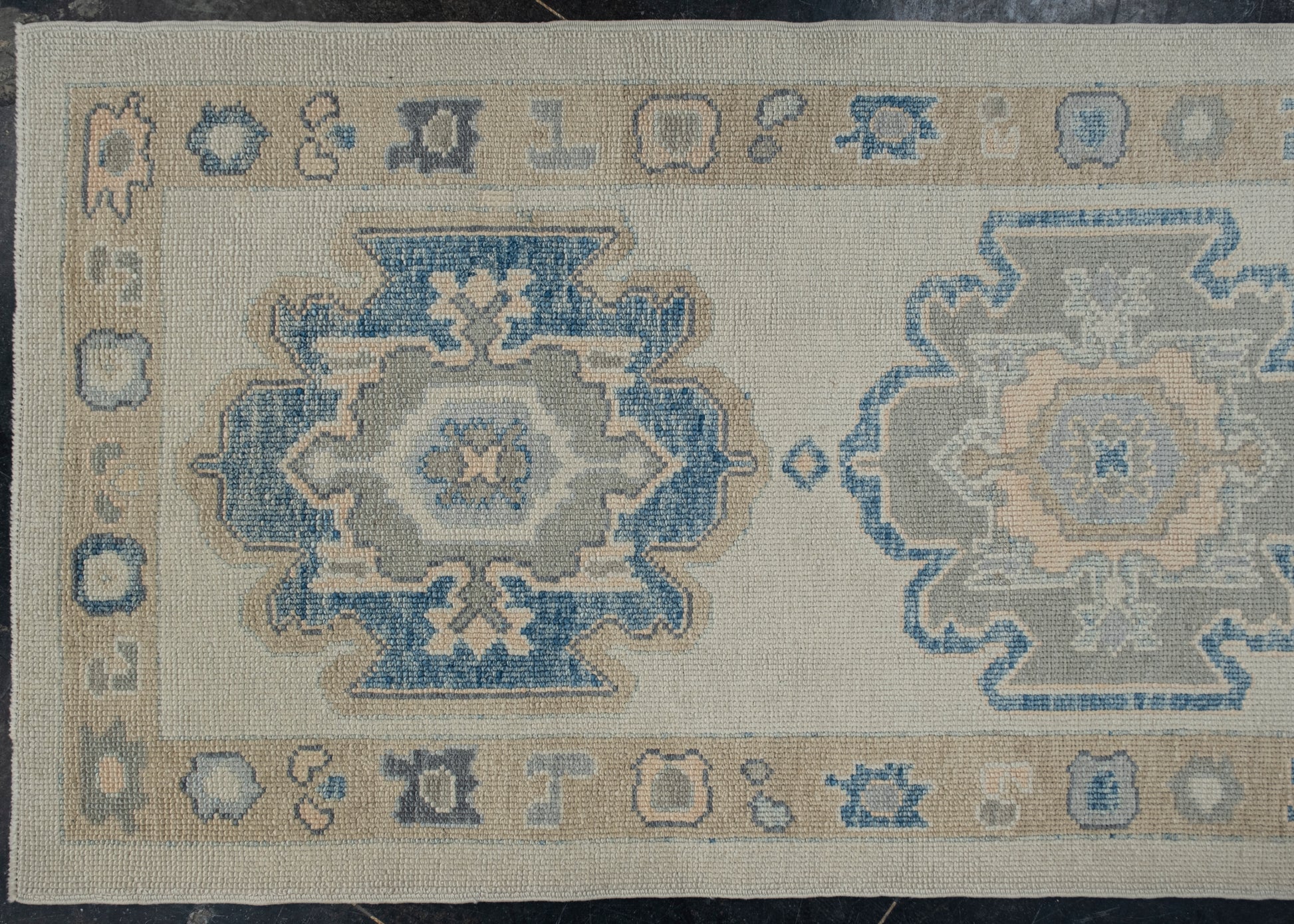 Turkish Oushak Rug 3'1" x 12'3" #7625