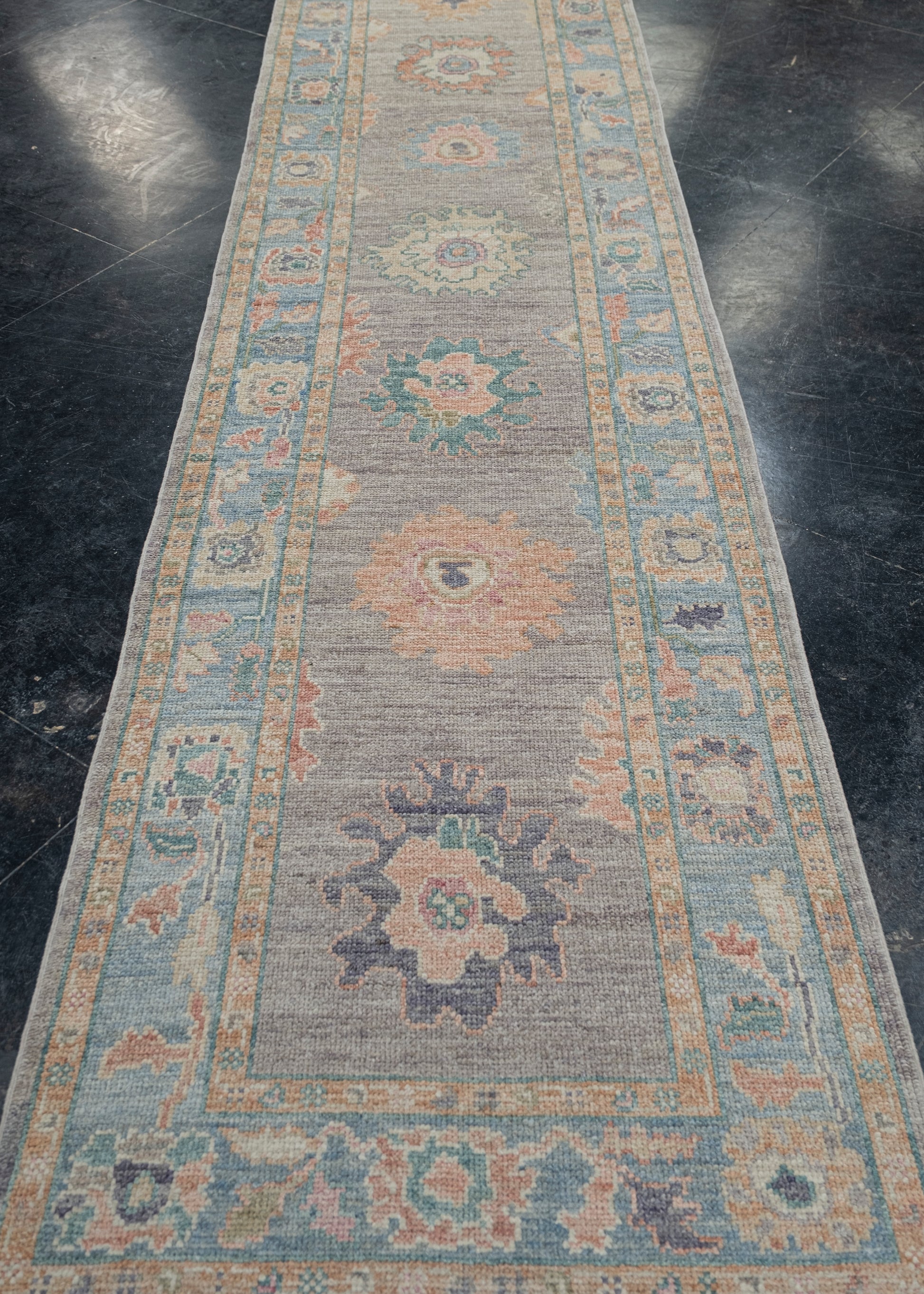 Turkish Oushak Rug 2'11" x 13'1" #2083