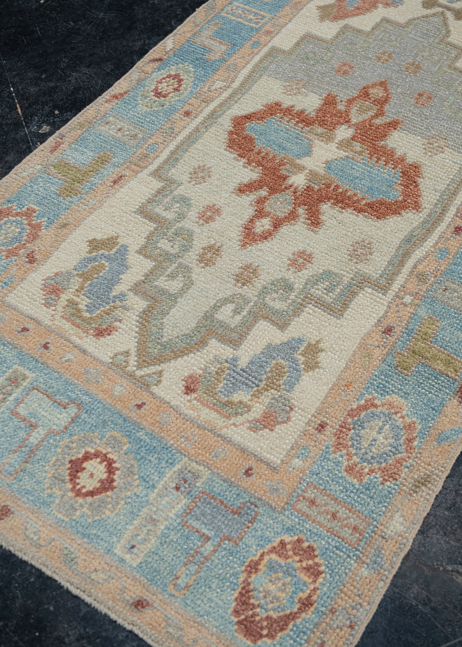 Turkish Oushak Rug 3'1" x 12'2" #2272