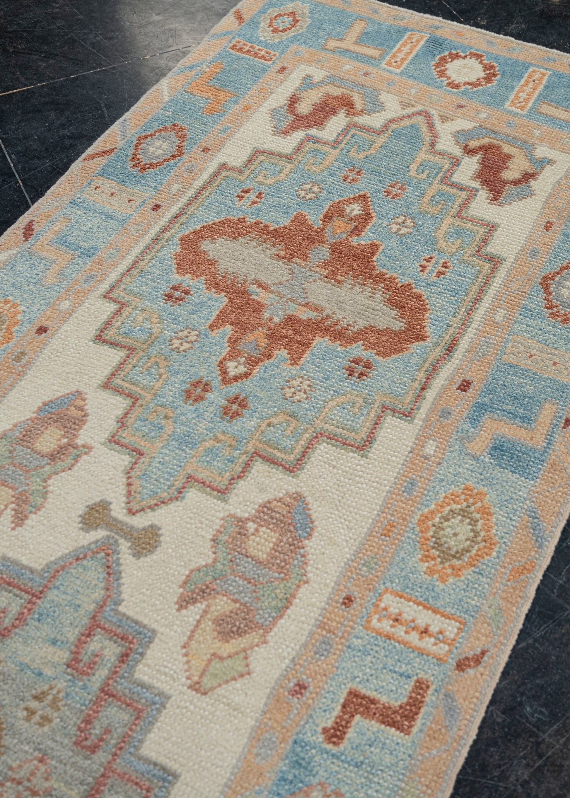 Turkish Oushak Rug 3'1" x 12'2" #2272