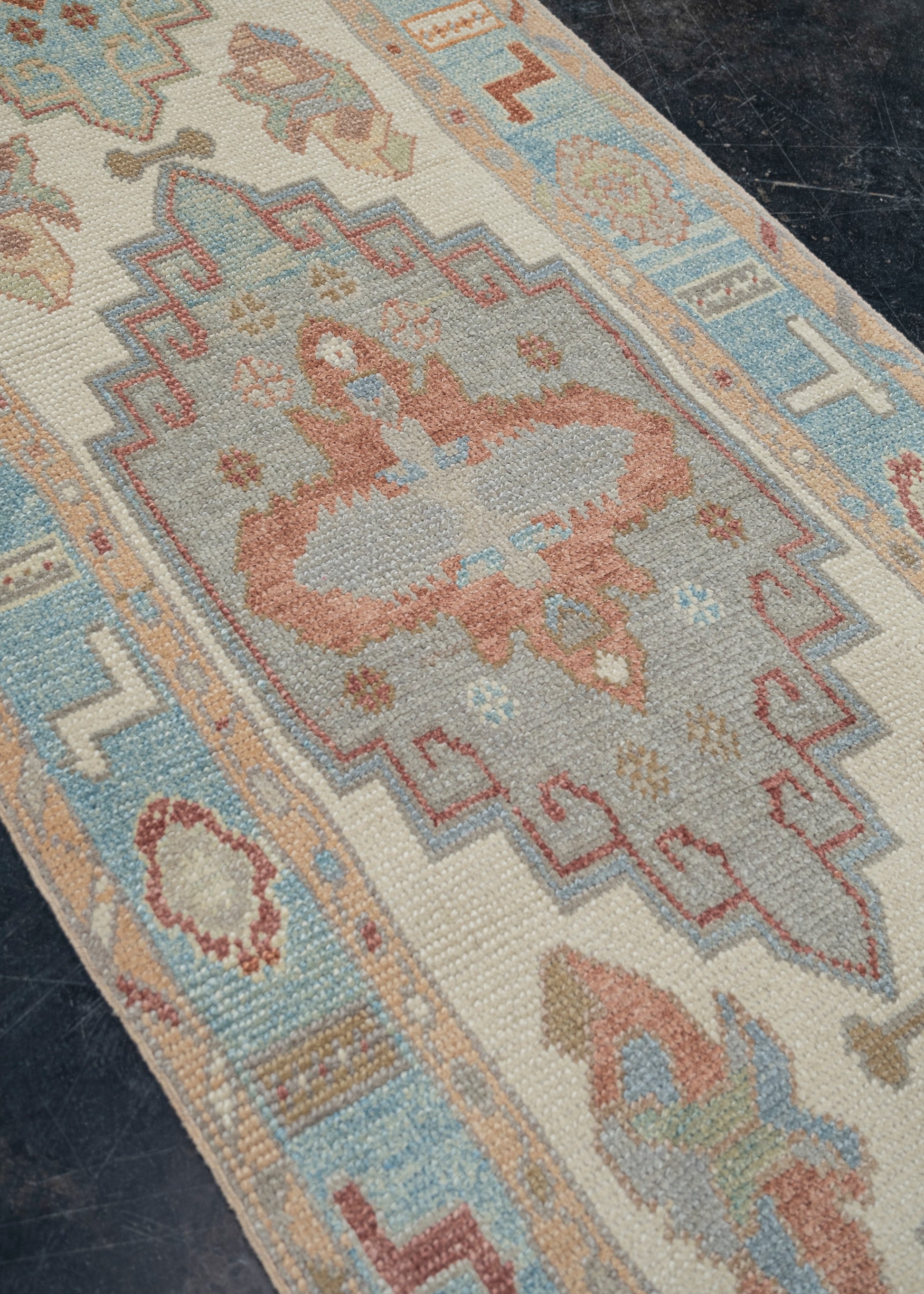 Turkish Oushak Rug 3'1" x 12'2" #2272