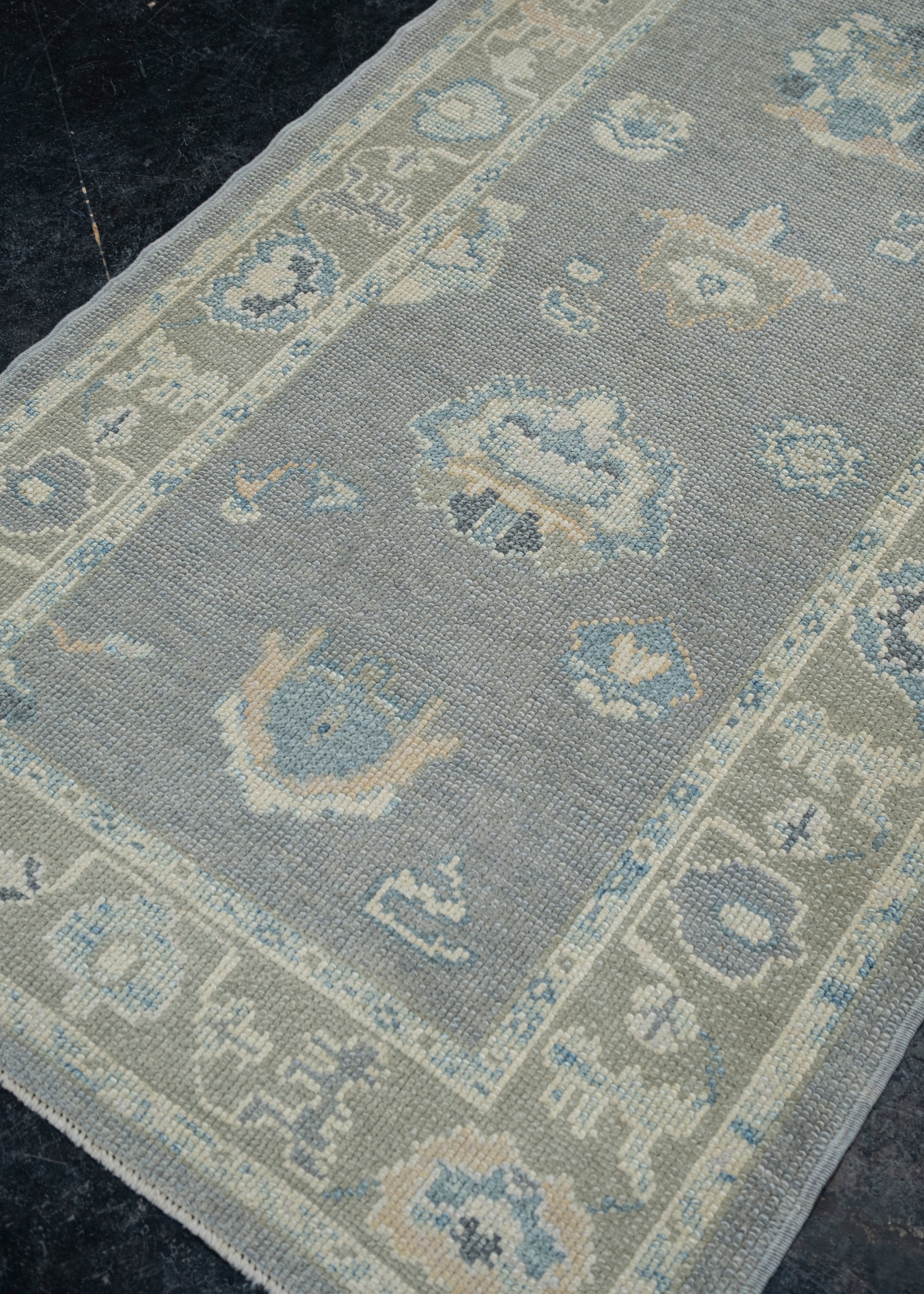 Turkish Oushak Rug 3'1" x 12'3" #11938