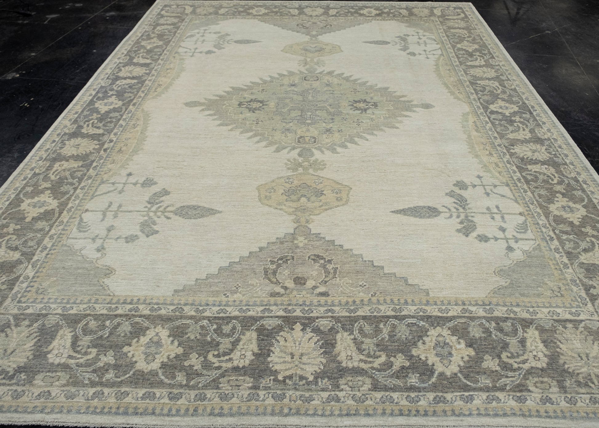 Turkish Oushak Antique Look Rug 9' x 12'1" #16068