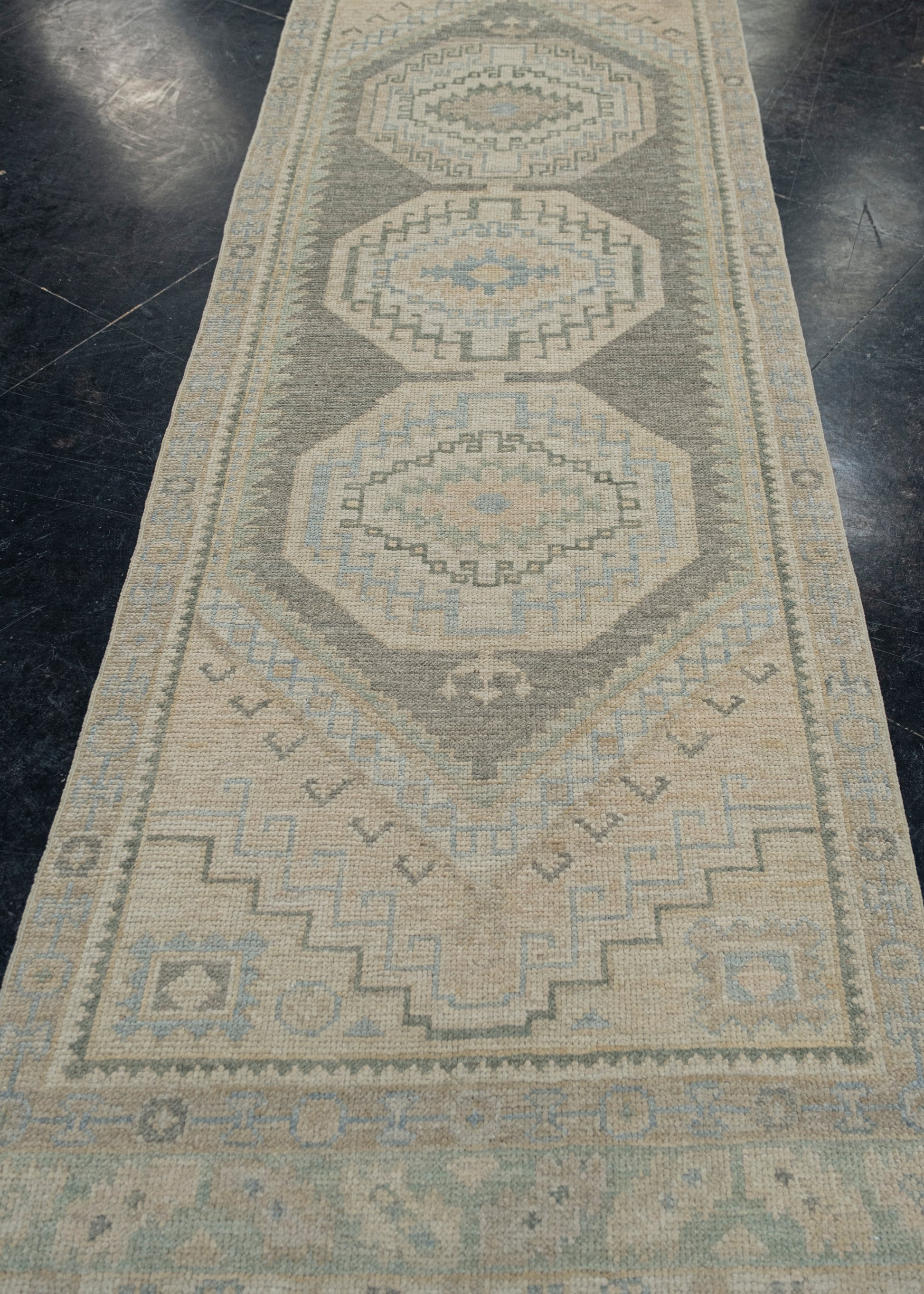 Turkish Oushak Rug 3' x 10'2" #11257
