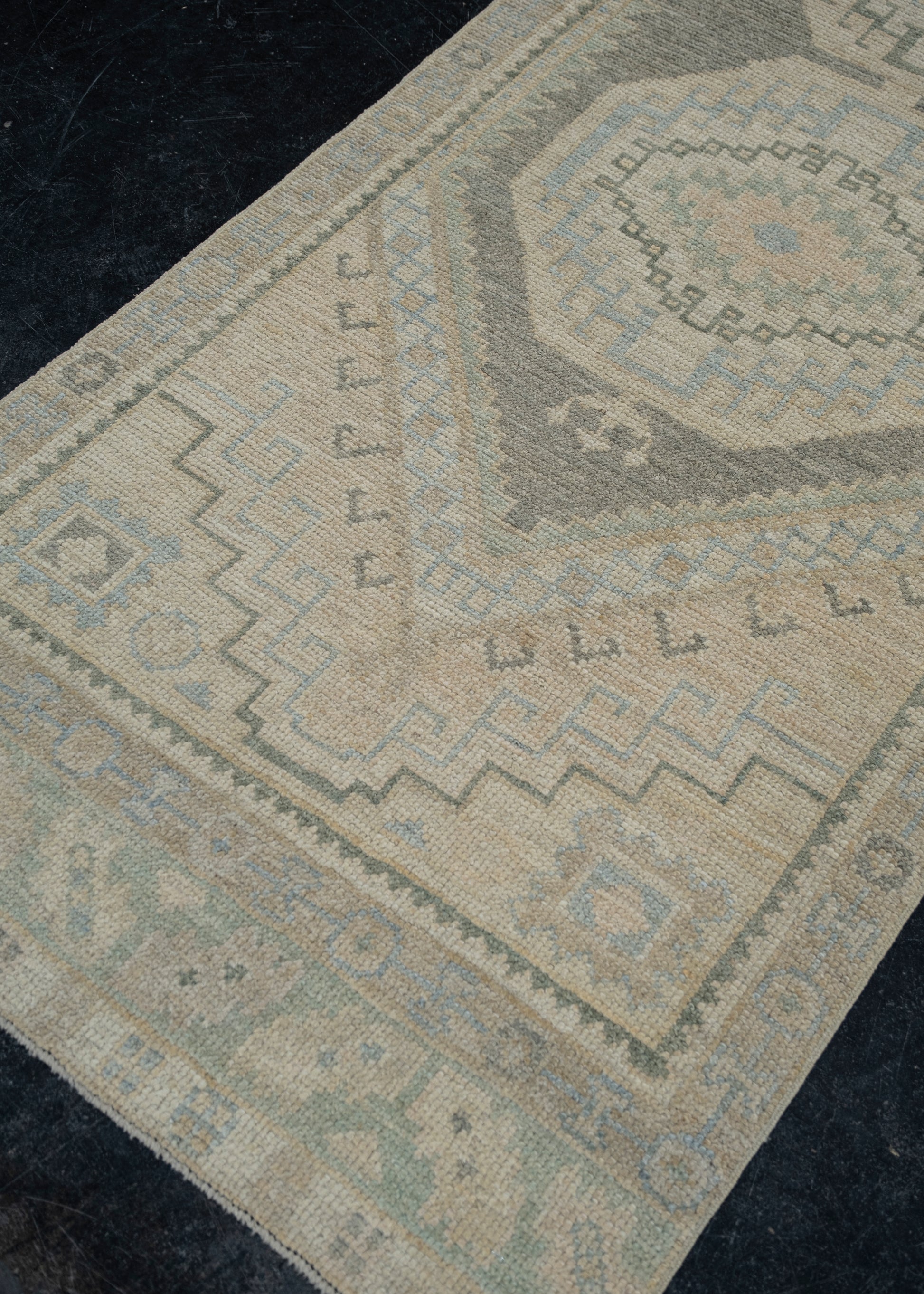 Turkish Oushak Rug 3' x 10'2" #11257