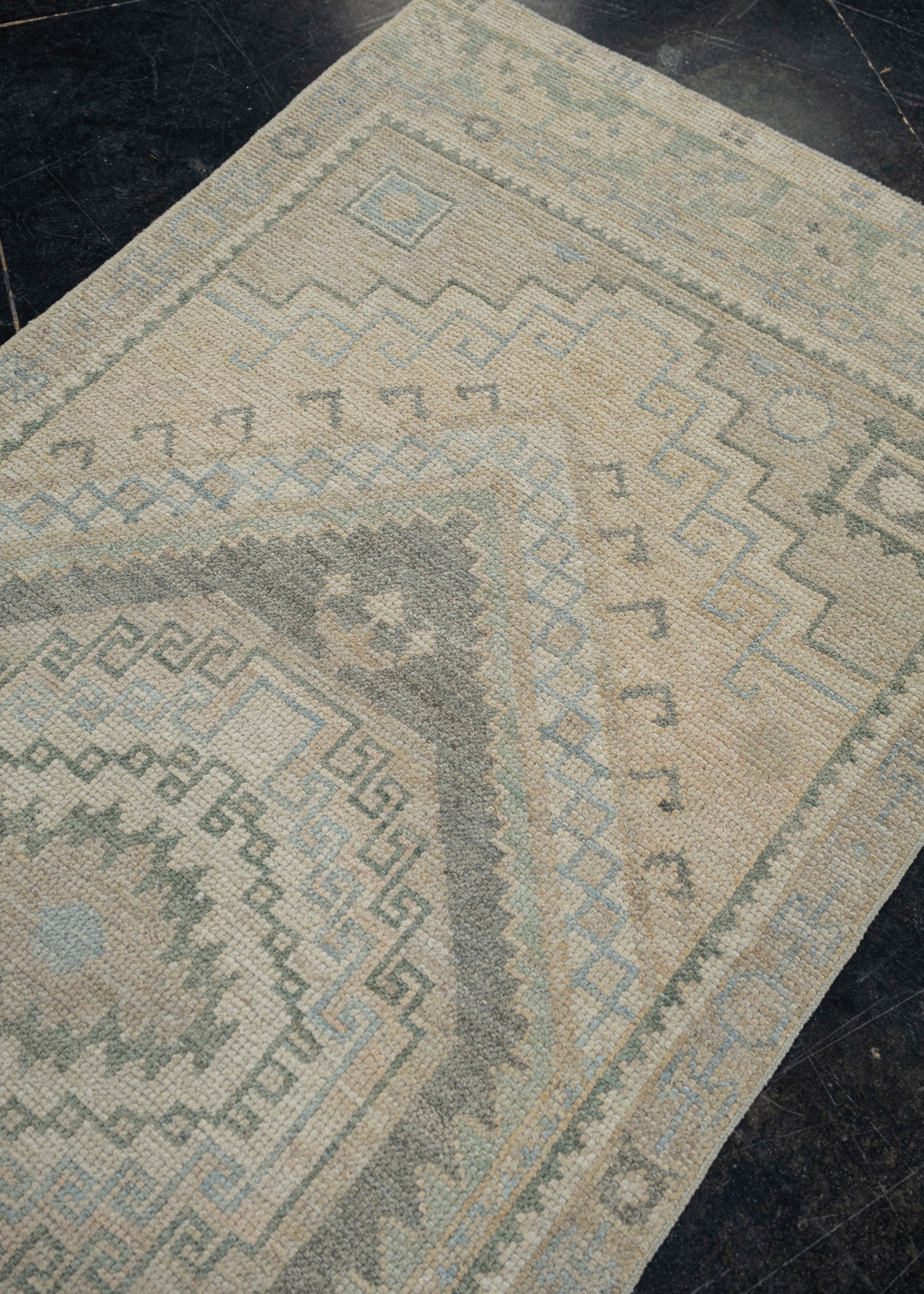 Turkish Oushak Rug 3' x 10'2" #11257