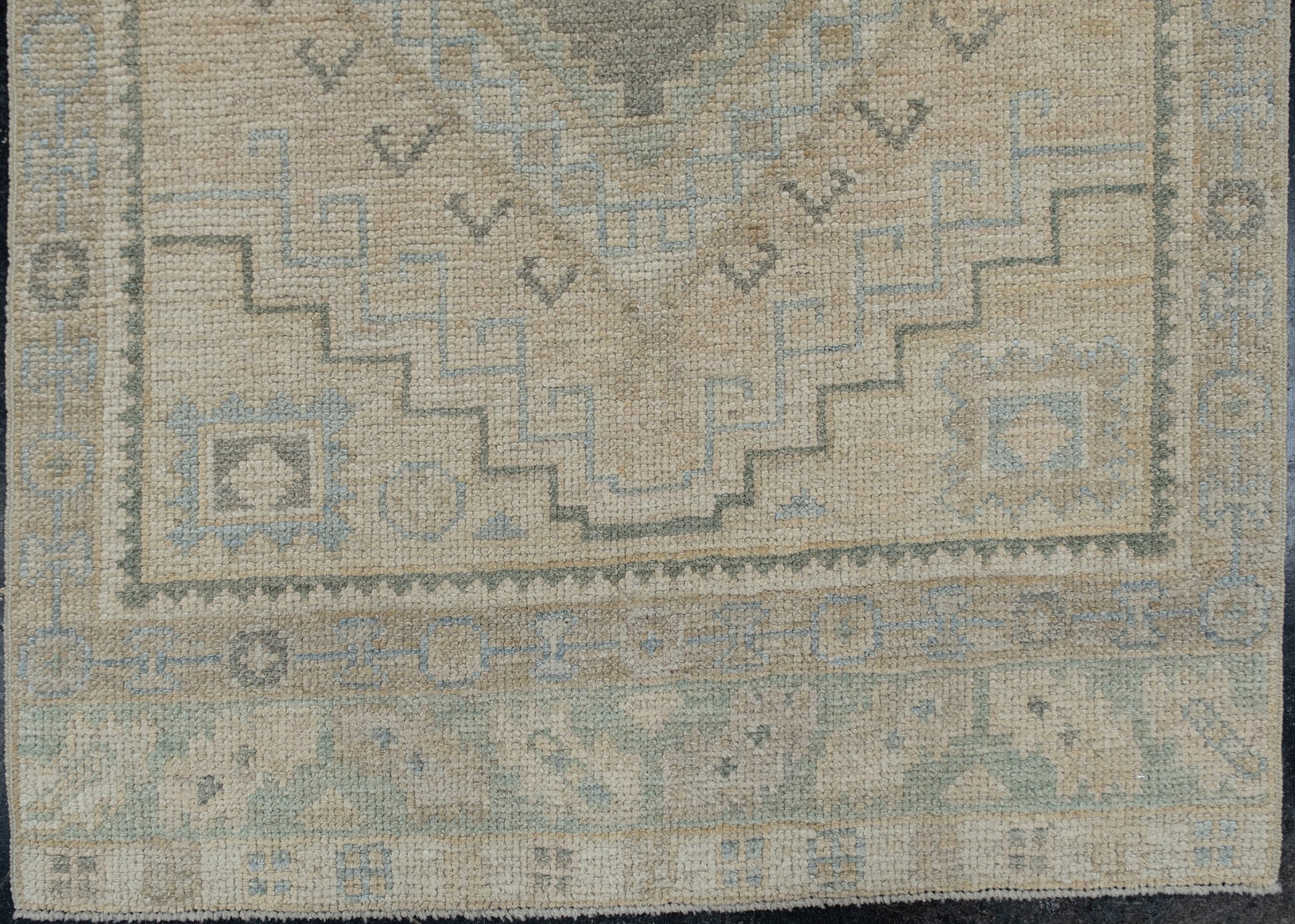 Turkish Oushak Rug 3' x 10'2" #11257