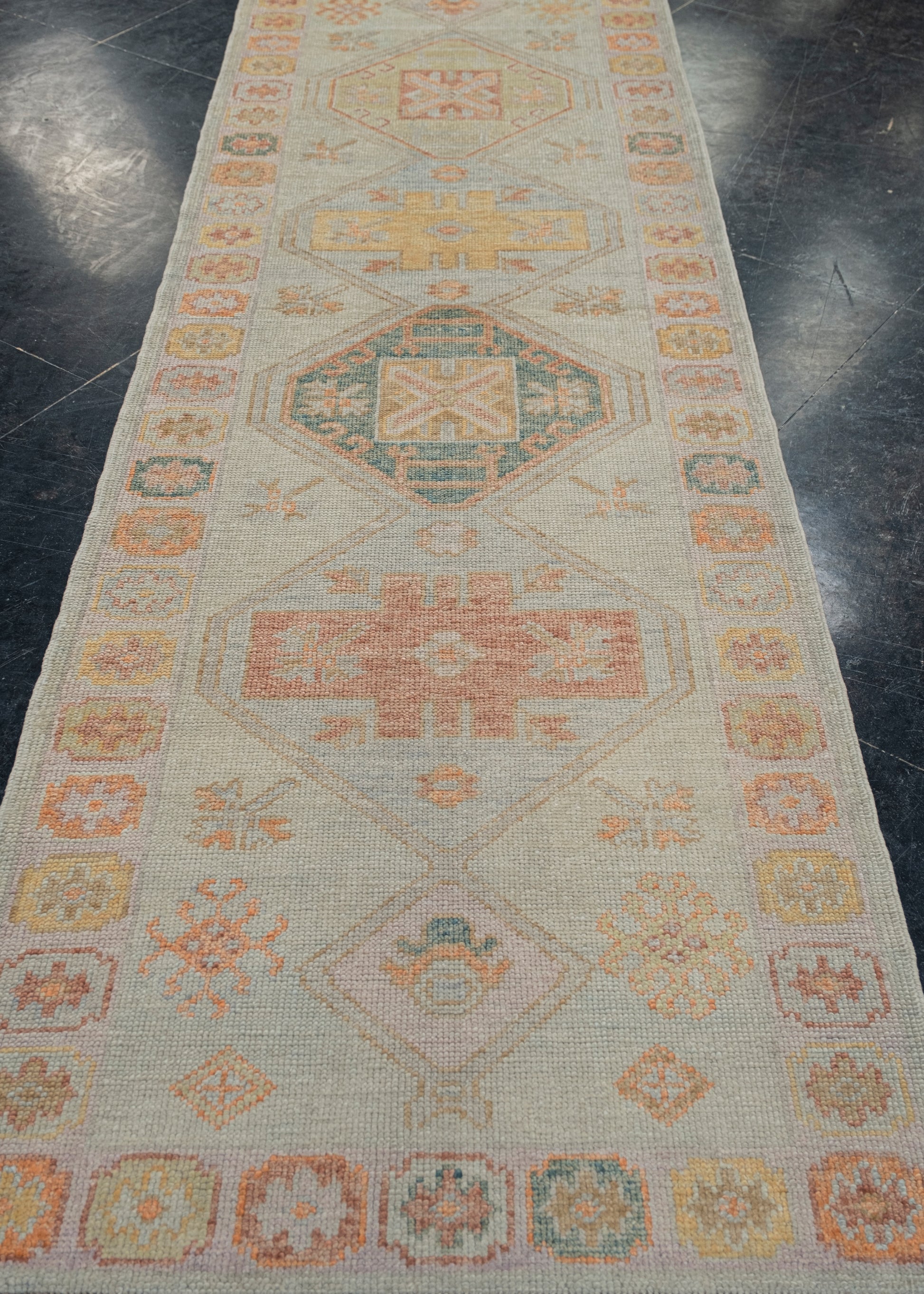 Turkish Oushak Rug 3'2" x 10'5" #2239