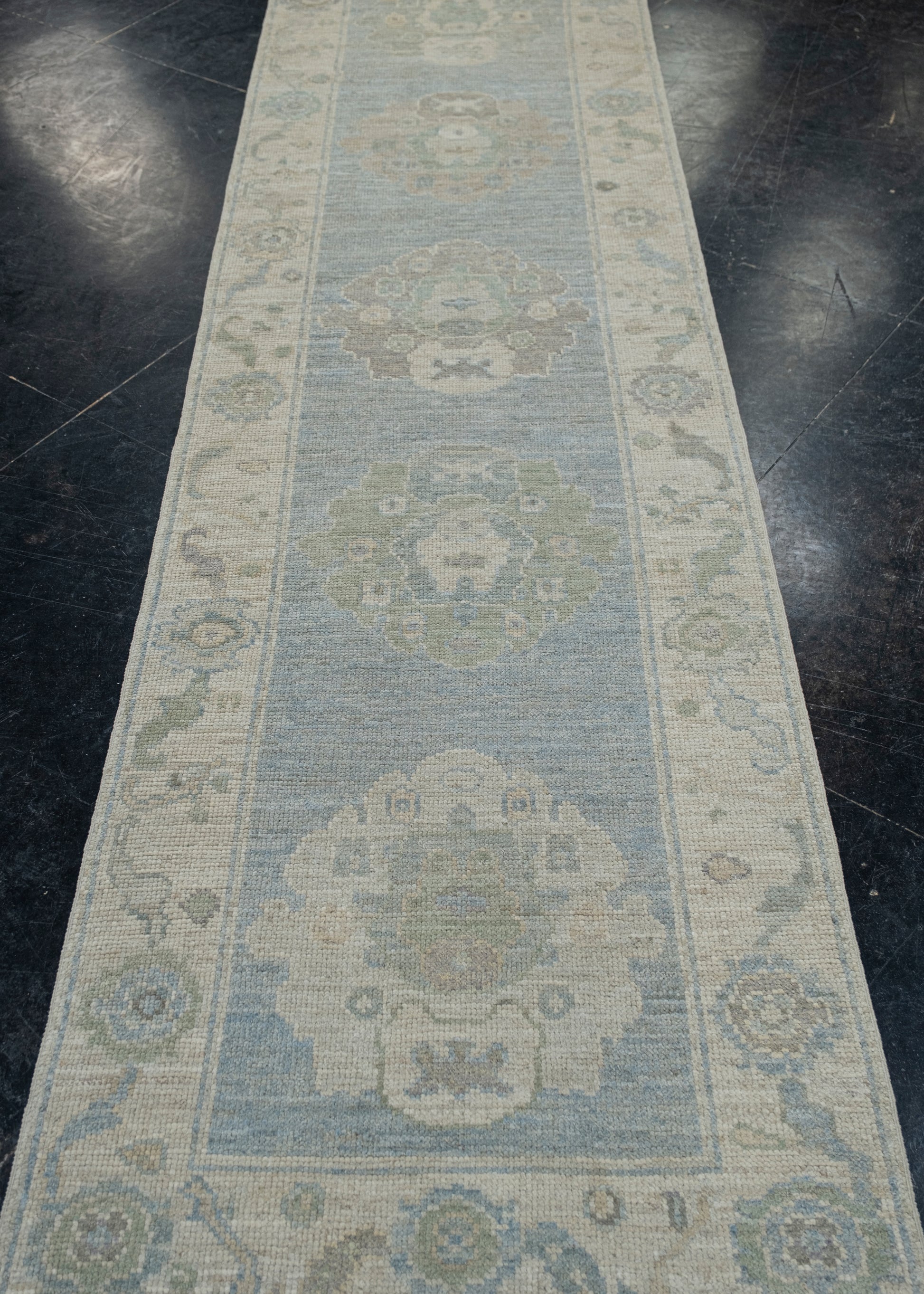 Turkish Oushak Rug 2'9" x 10'1" #11657