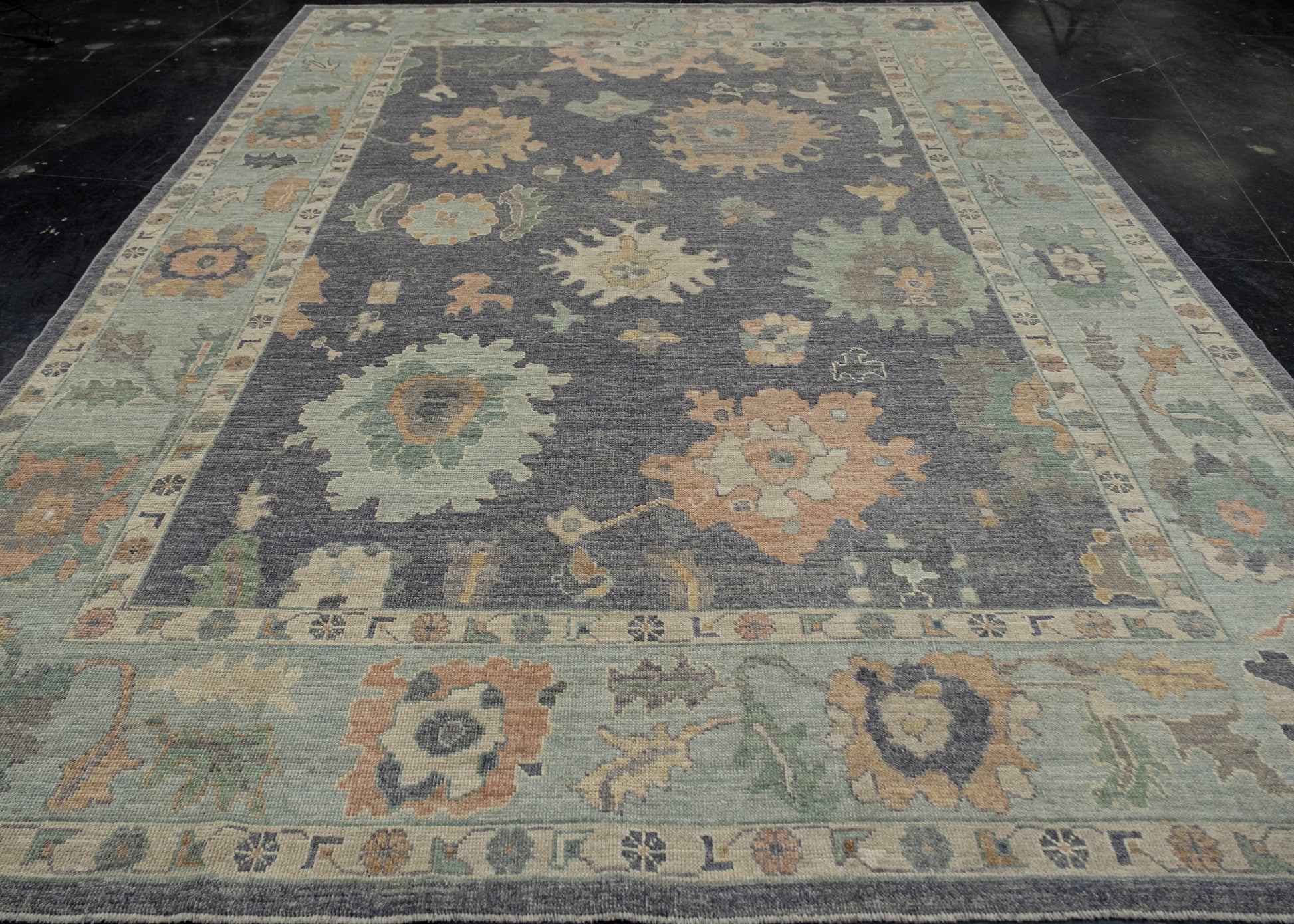Turkish Oushak Rug 9'5" x 12'7" #16515