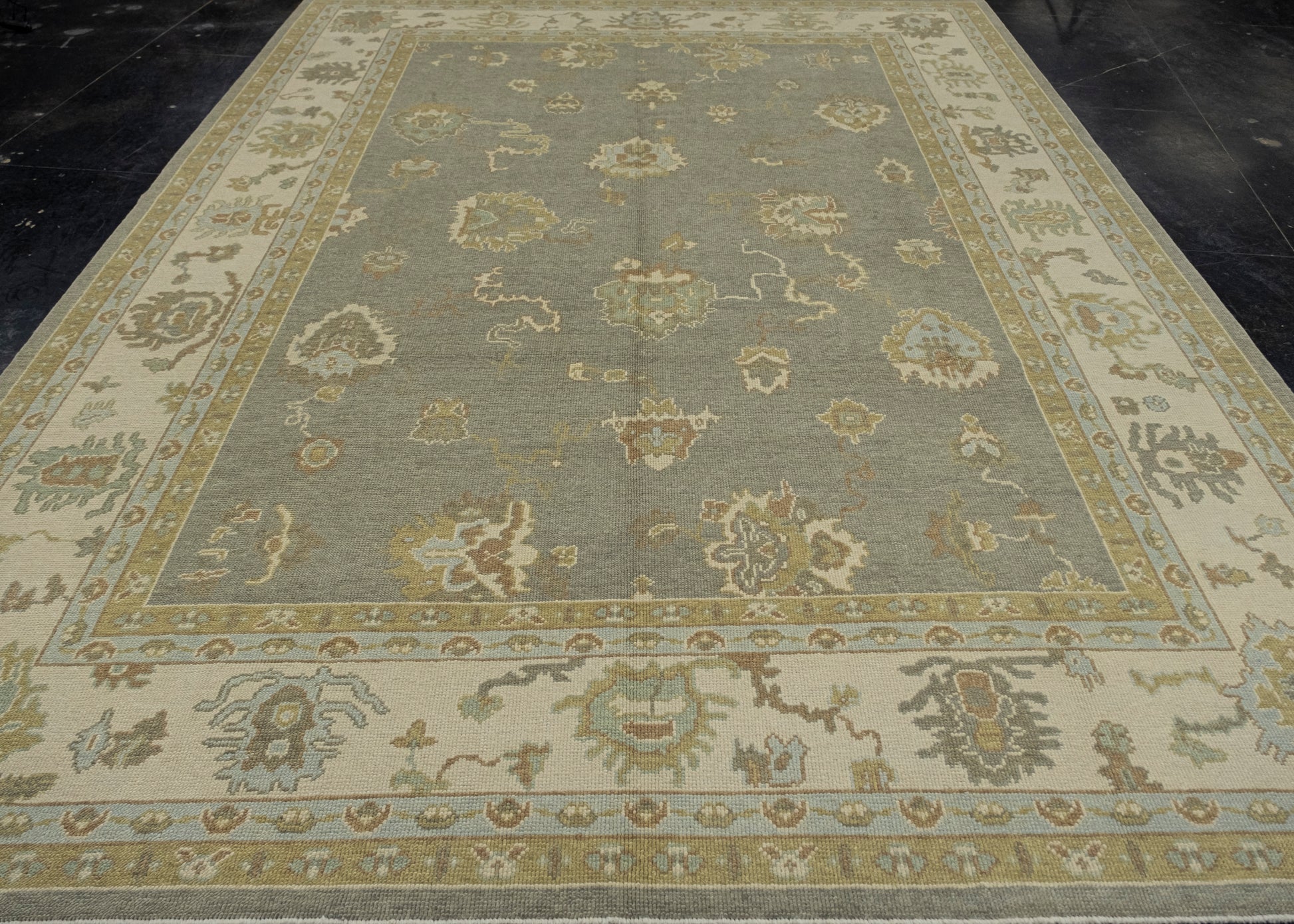 Turkish Oushak Rug 9' x 12'2" #16619