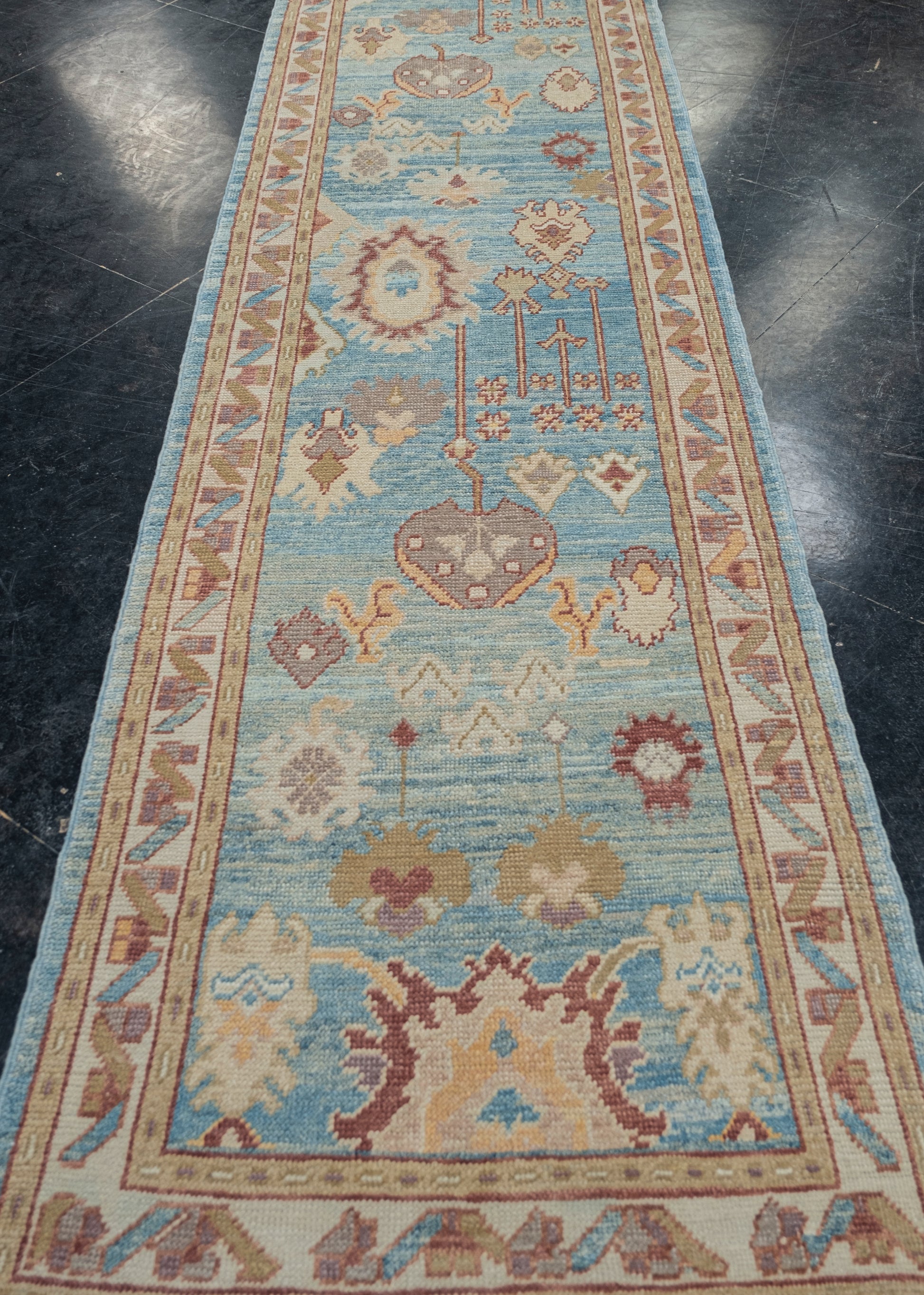 Turkish Oushak Rug 3' x 11'11" #2238