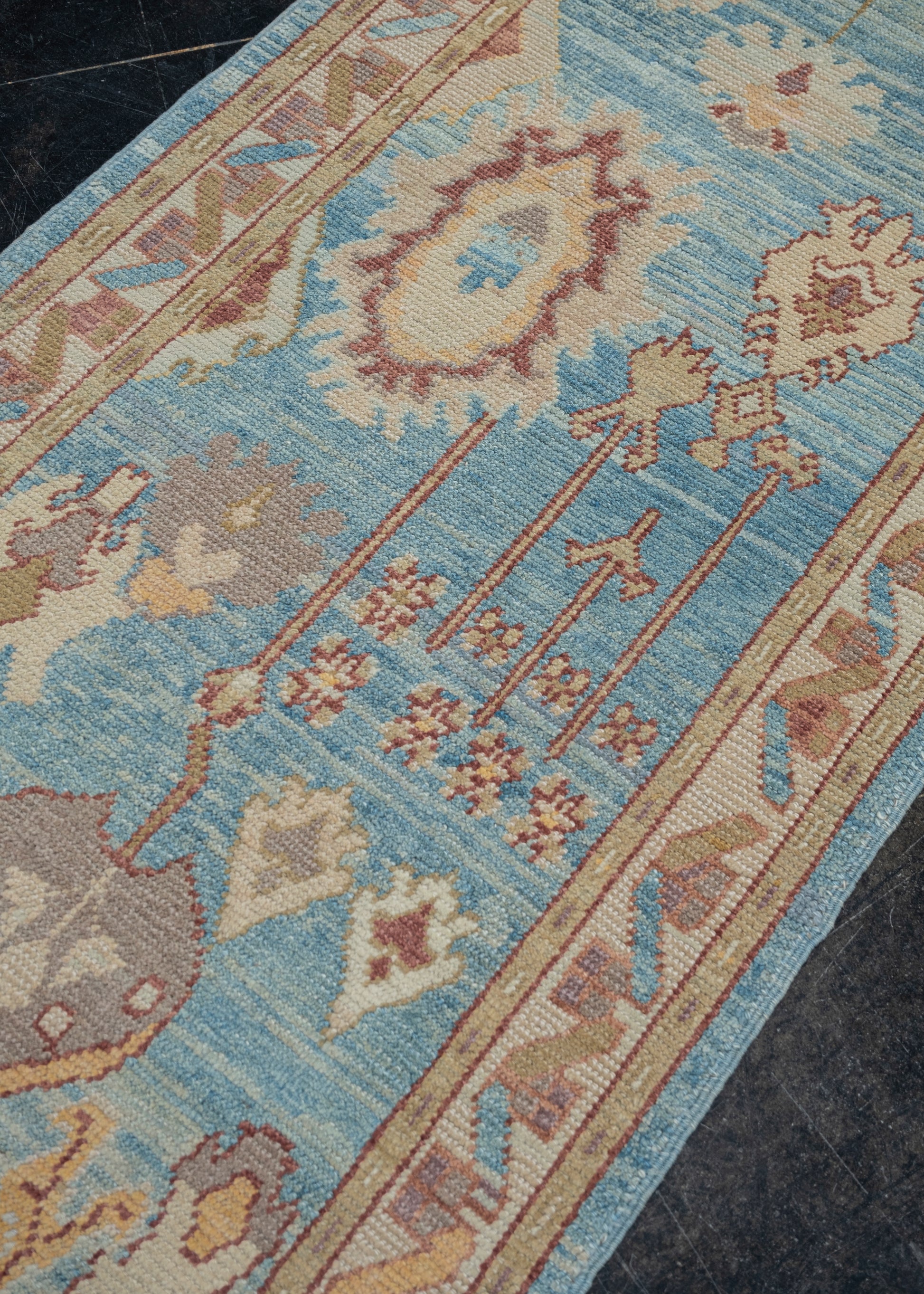 Turkish Oushak Rug 3' x 11'11" #2238