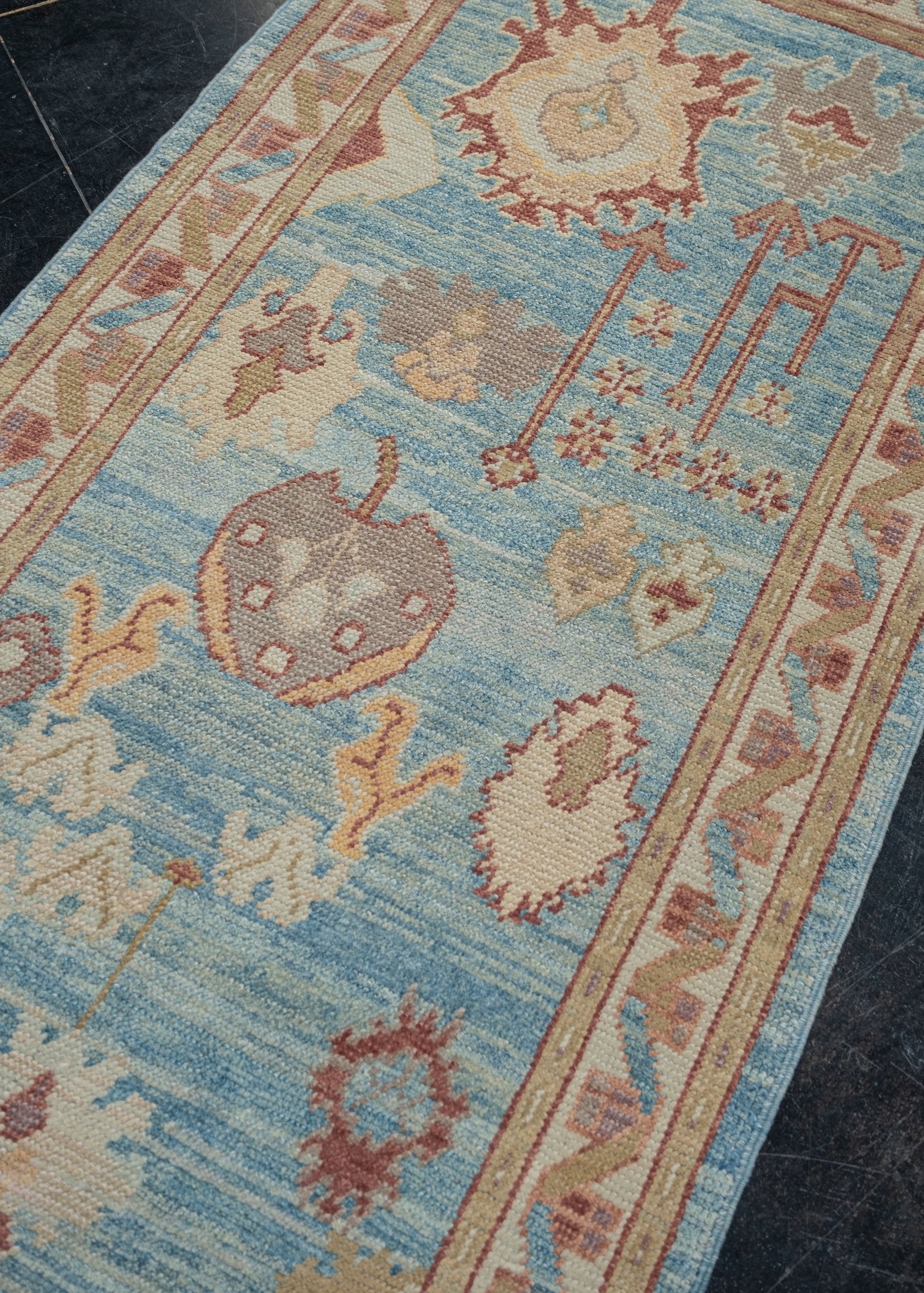 Turkish Oushak Rug 3' x 11'11" #2238