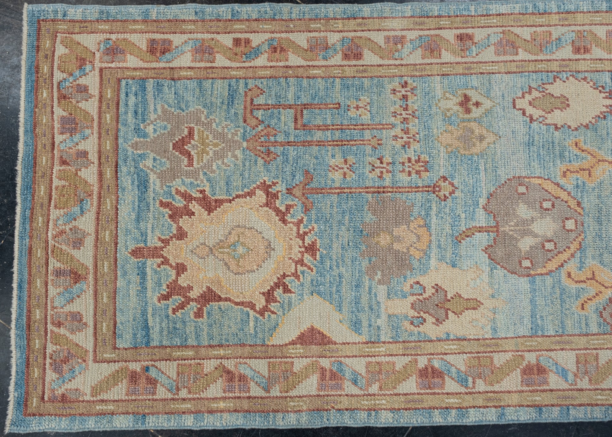 Turkish Oushak Rug 3' x 11'11" #2238