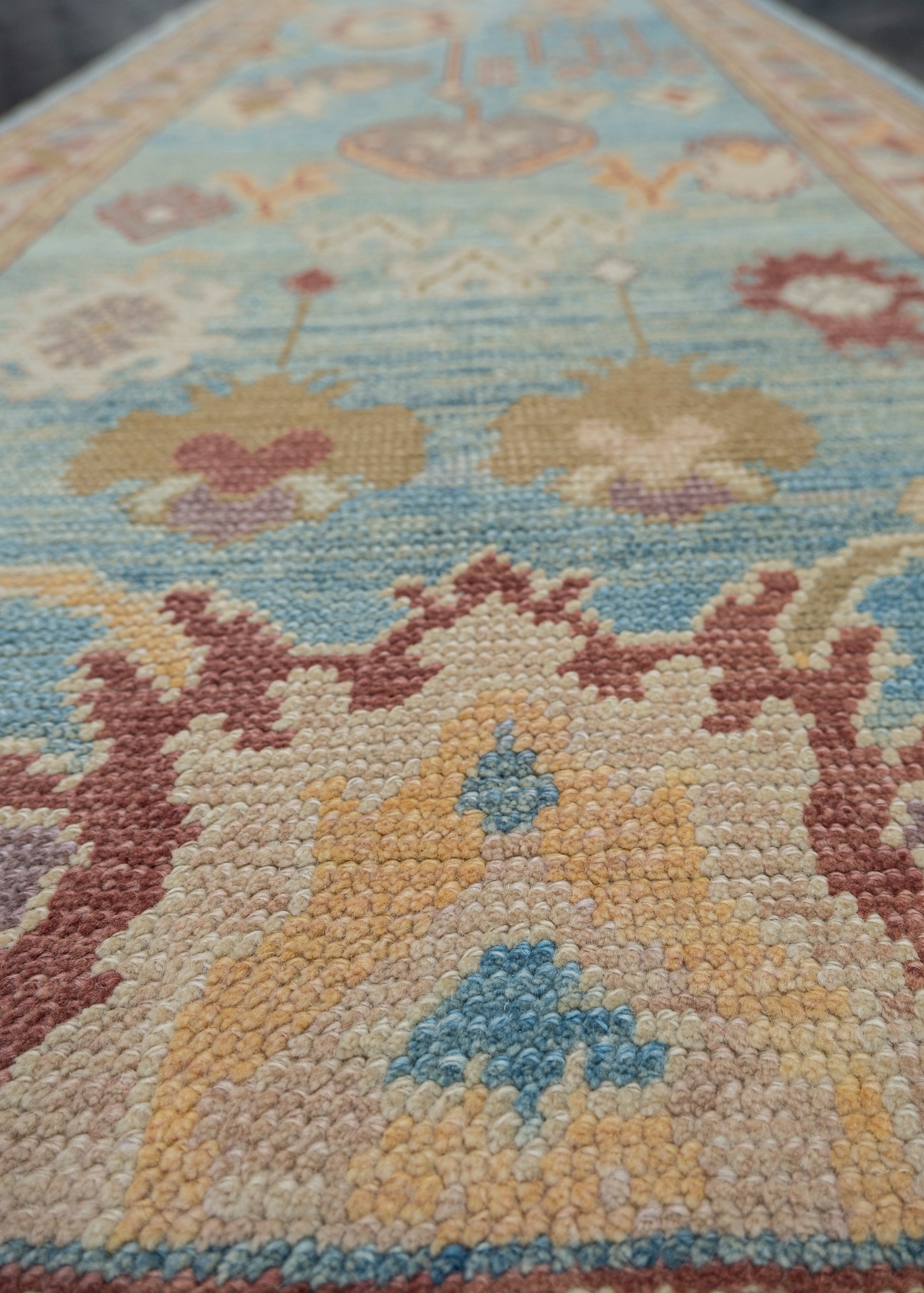 Turkish Oushak Rug 3' x 11'11" #2238