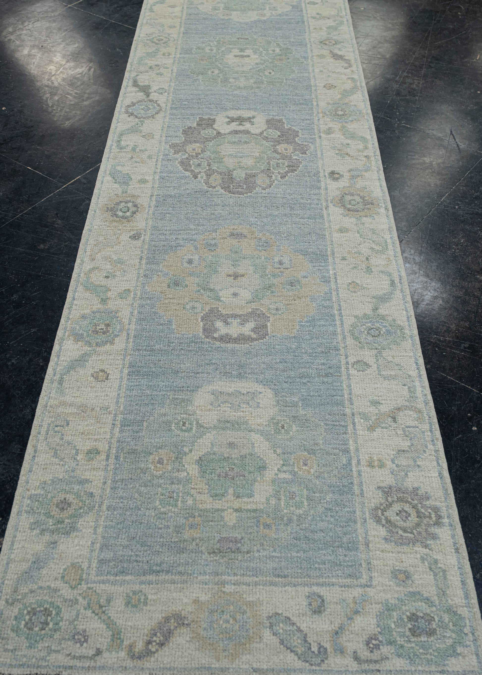 Turkish Oushak Rug 2'9" x 10'2" #11617