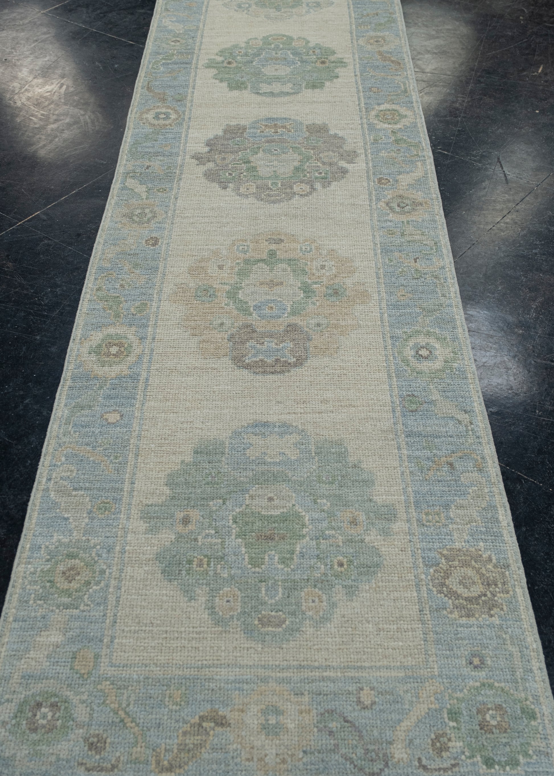 Turkish Oushak Rug 2'9" x 10'5" #11593