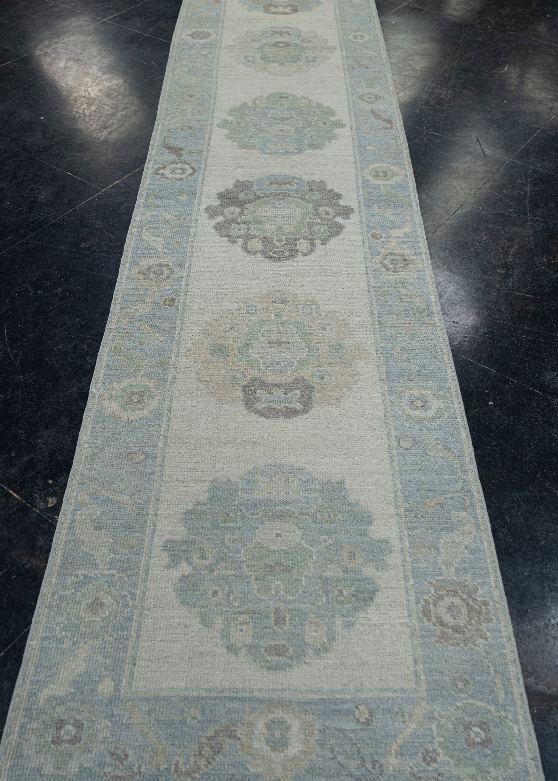 Turkish Oushak Rug 2'9" x 12' #11543