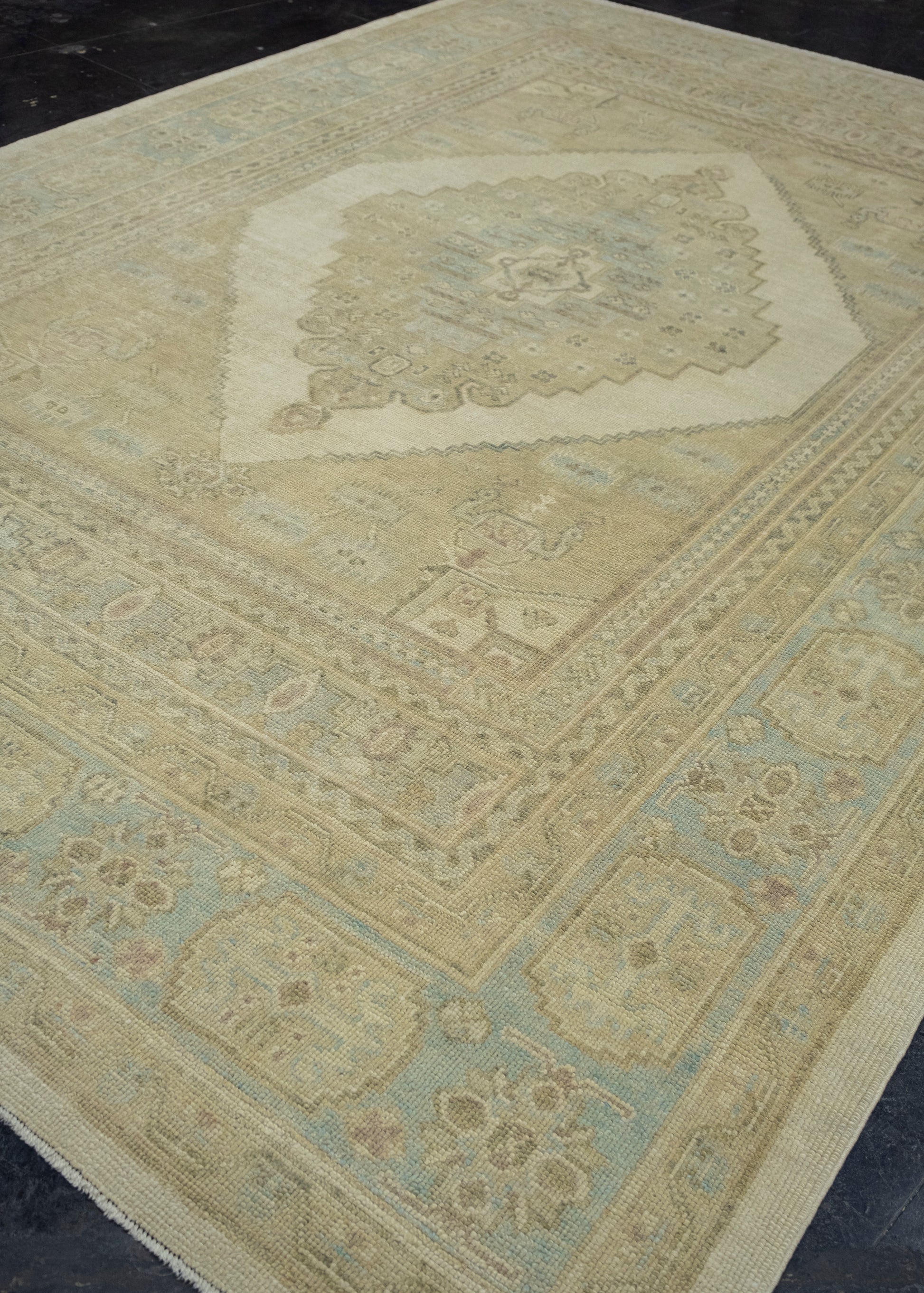 Turkish Antique Look Oushak Rug 9'3" x 13' #16784