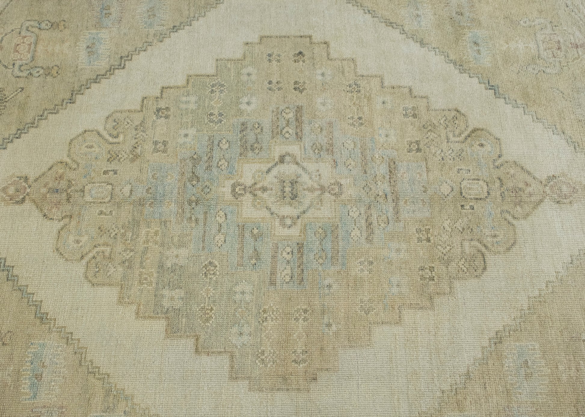 Turkish Antique Look Oushak Rug 9'3" x 13' #16784