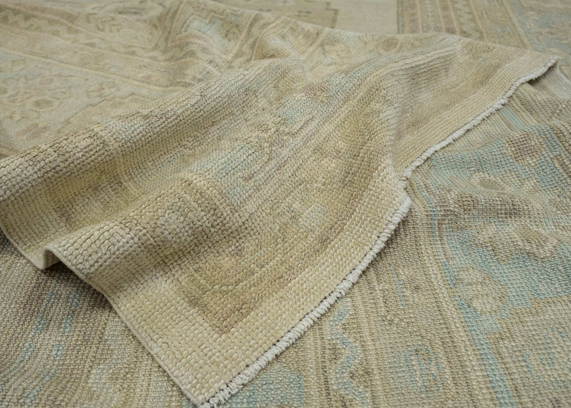 Turkish Antique Look Oushak Rug 9'3" x 13' #16784