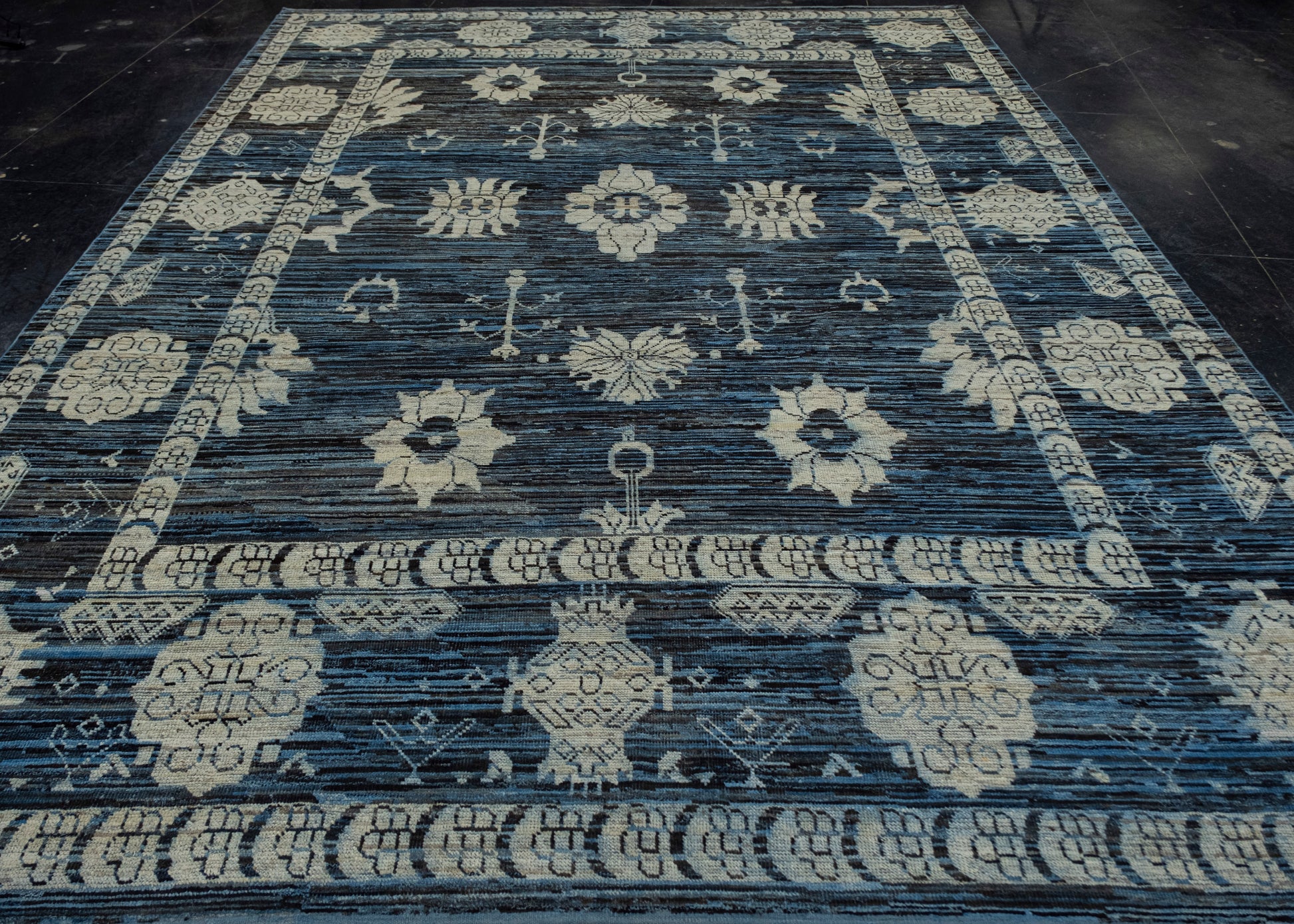 Oriental Hand Knotted Oushak Rug 9'5" x 12'4" #9036