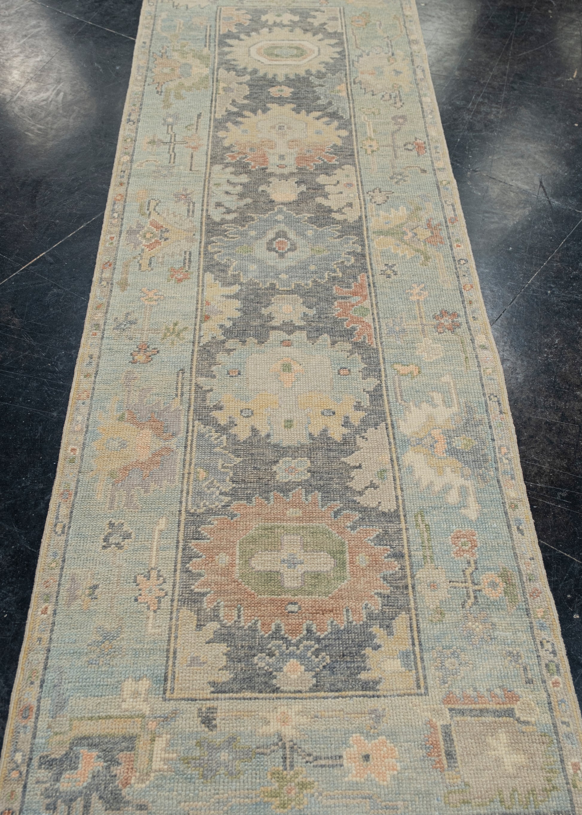 Turkish Oushak Rug 2'9" x 8'10" #12042