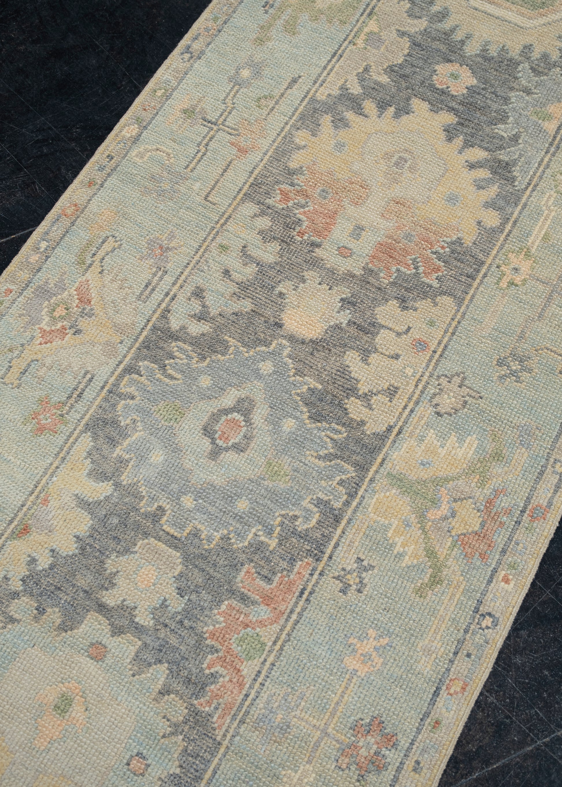 Turkish Oushak Rug 2'9" x 8'10" #12042