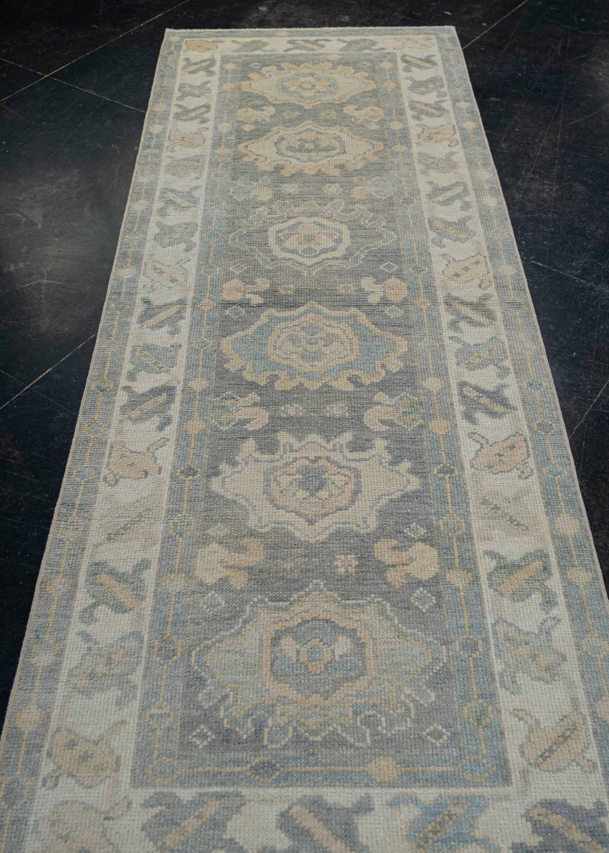 Turkish Oushak Rug 3' x 8'3" #12055