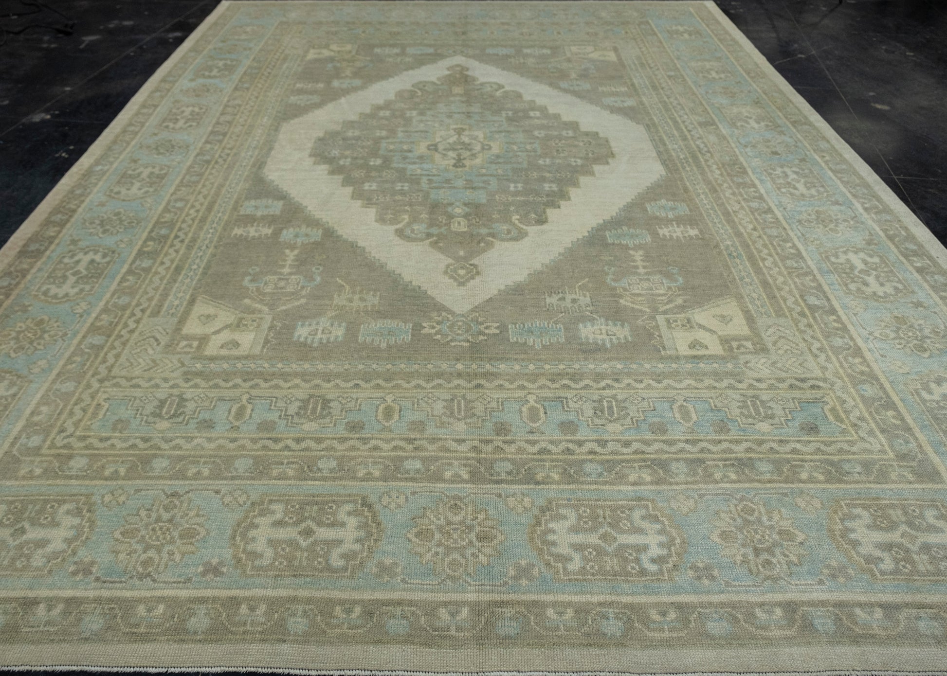 Turkish Antique Look Oushak Rug 10'3" x 14'2" #16768