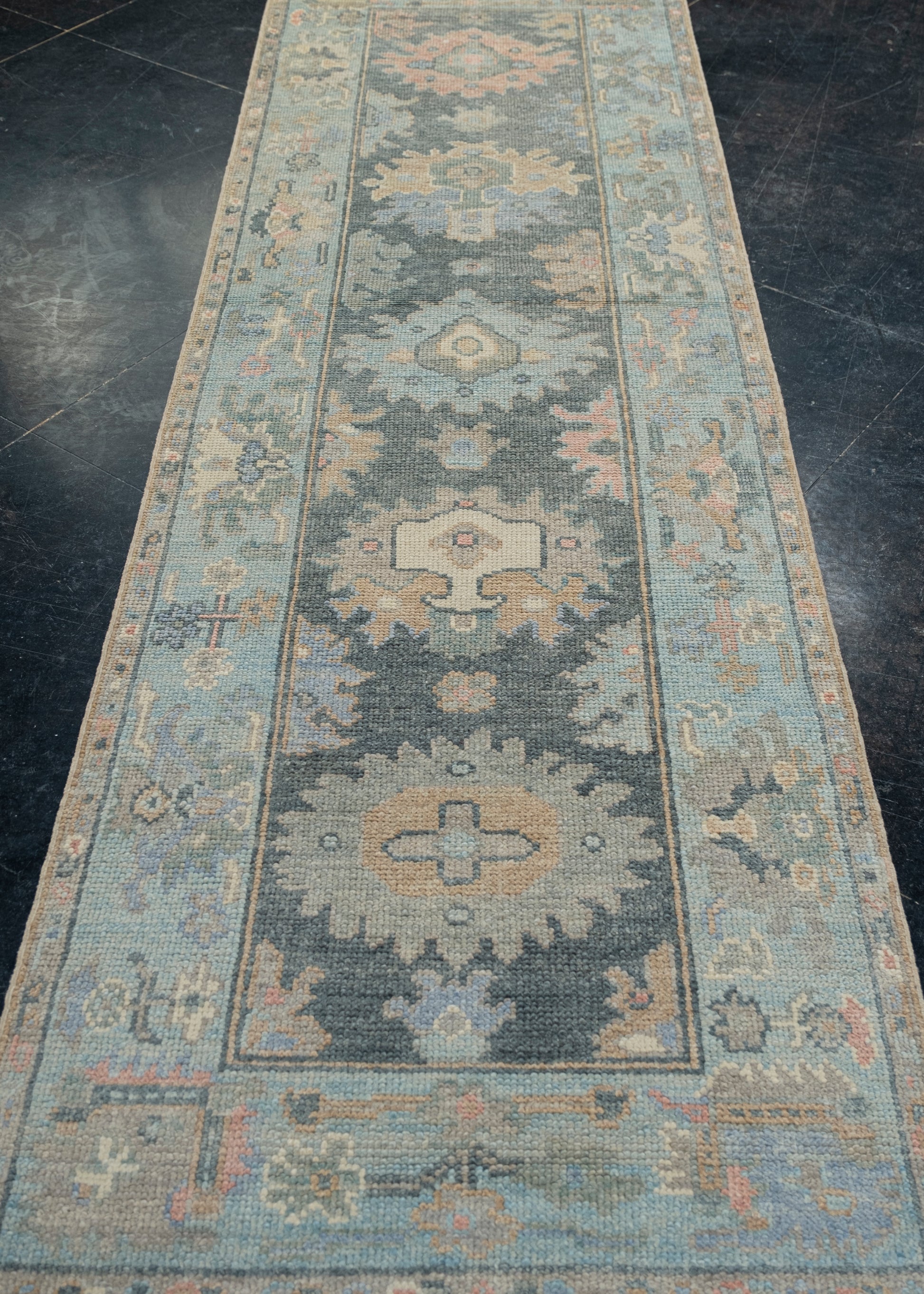 Turkish Oushak Rug 2'10" x 9' #12113