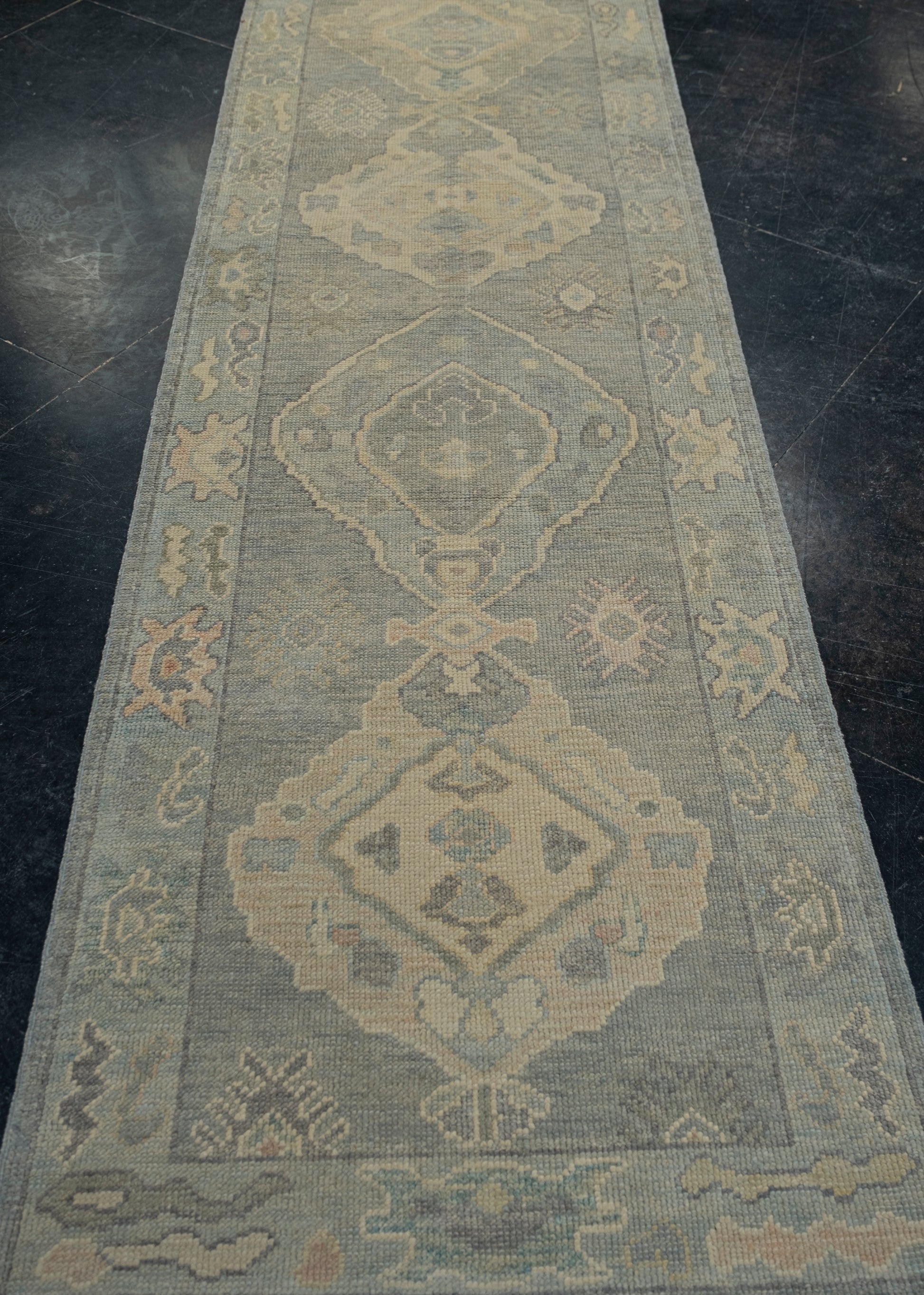 Turkish Oushak Rug 2'9" x 9'4" #12103