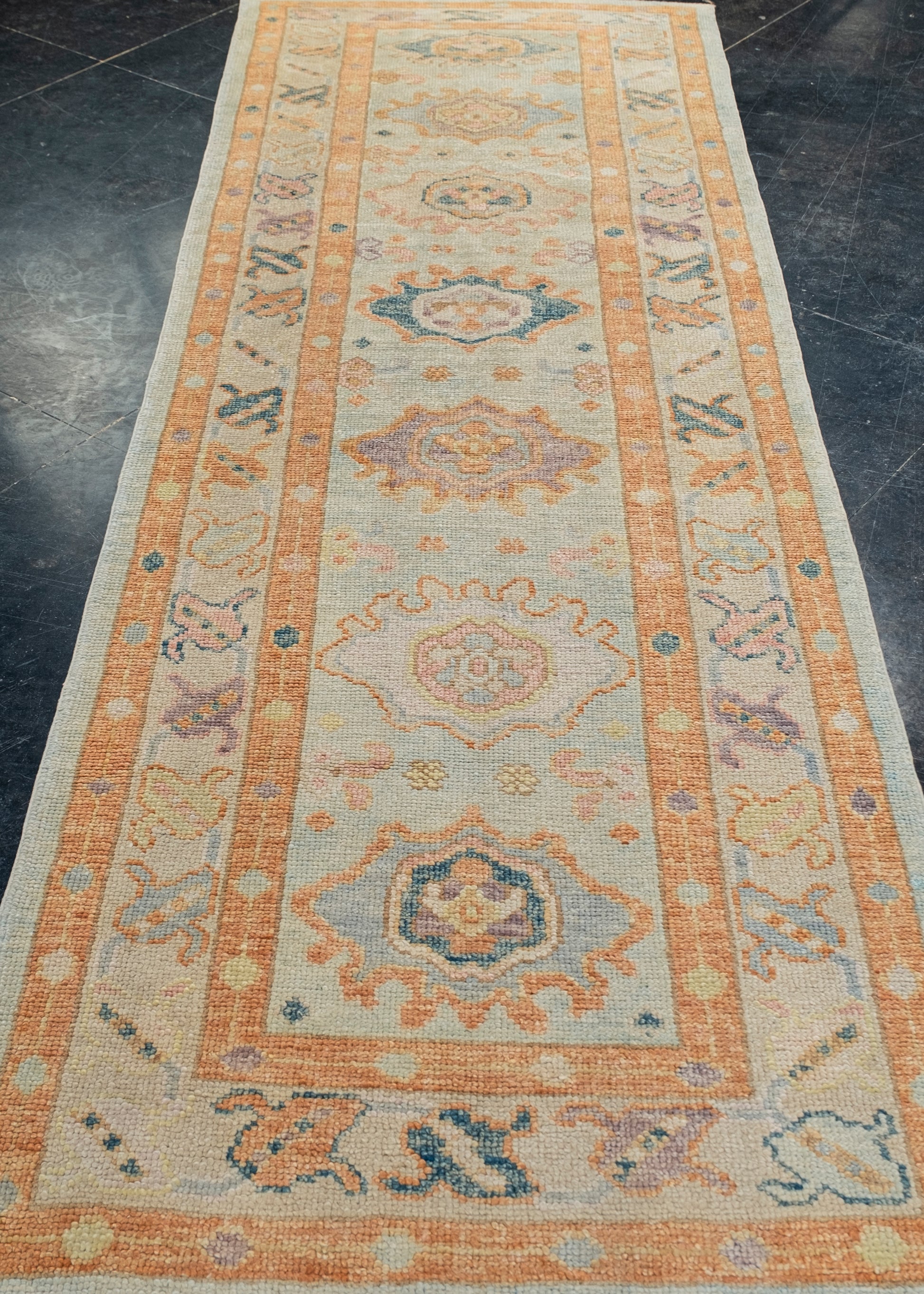 Turkish Oushak Rug 3'1" x 9'6" #2194