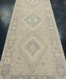 Turkish Oushak Rug 3' x 9'4" #12177