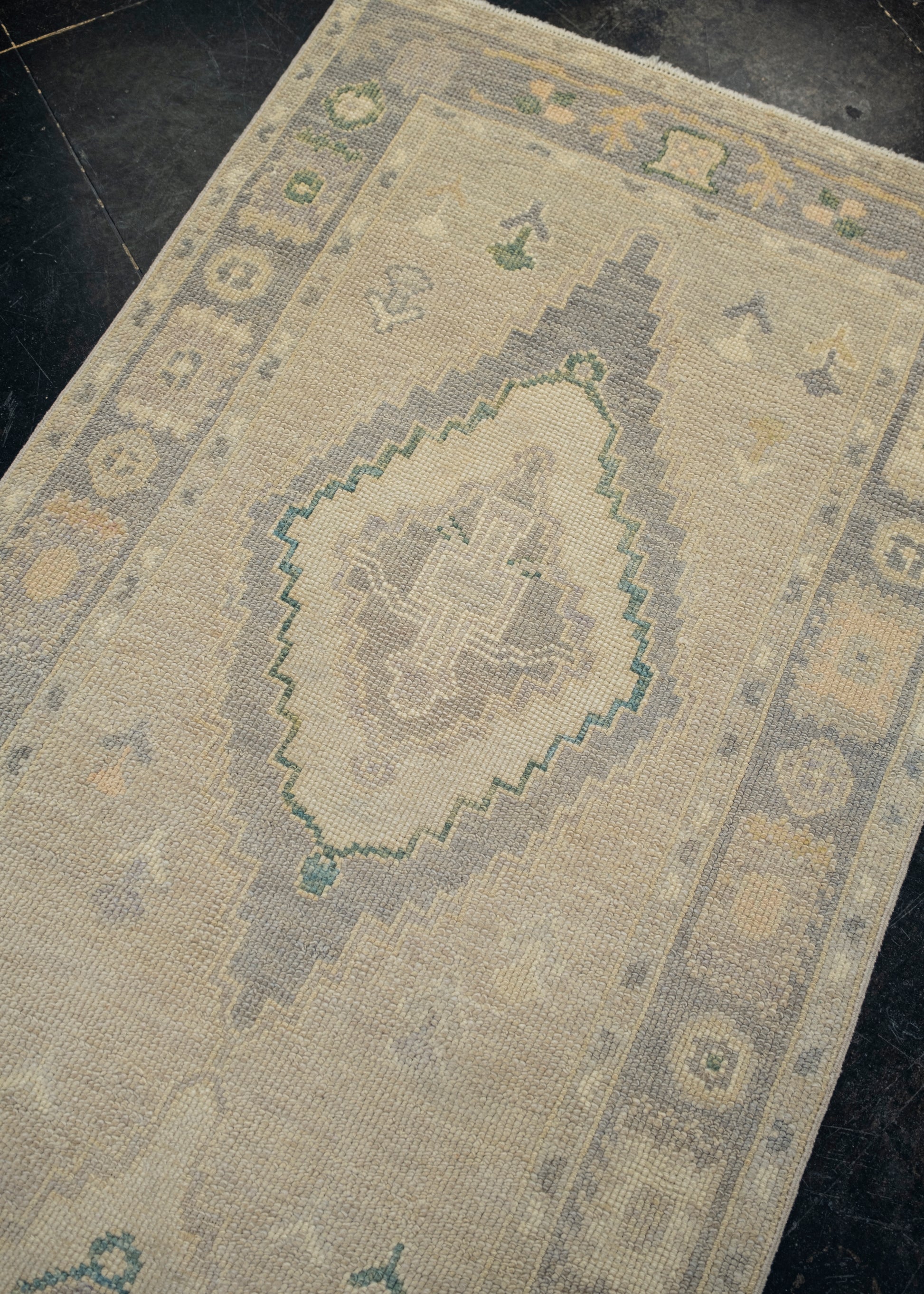 Turkish Oushak Rug 3' x 9'4" #12177