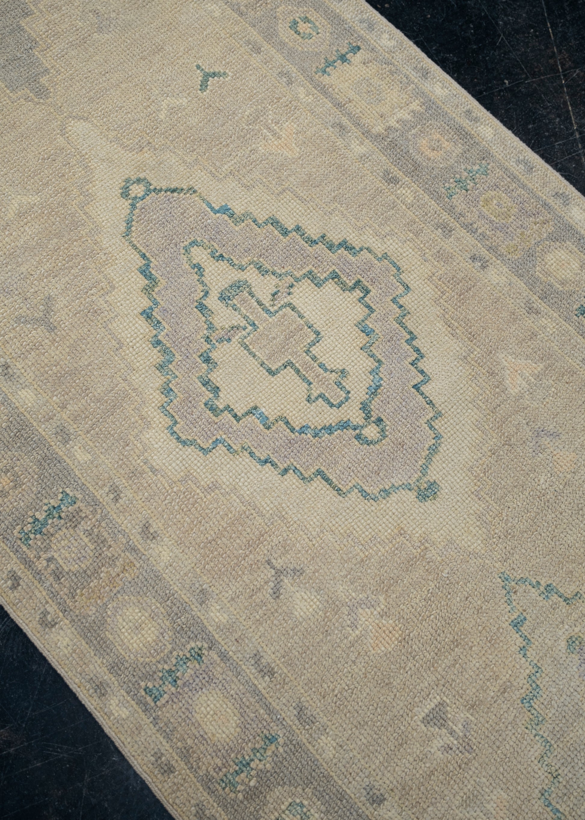 Turkish Oushak Rug 3' x 9'4" #12177