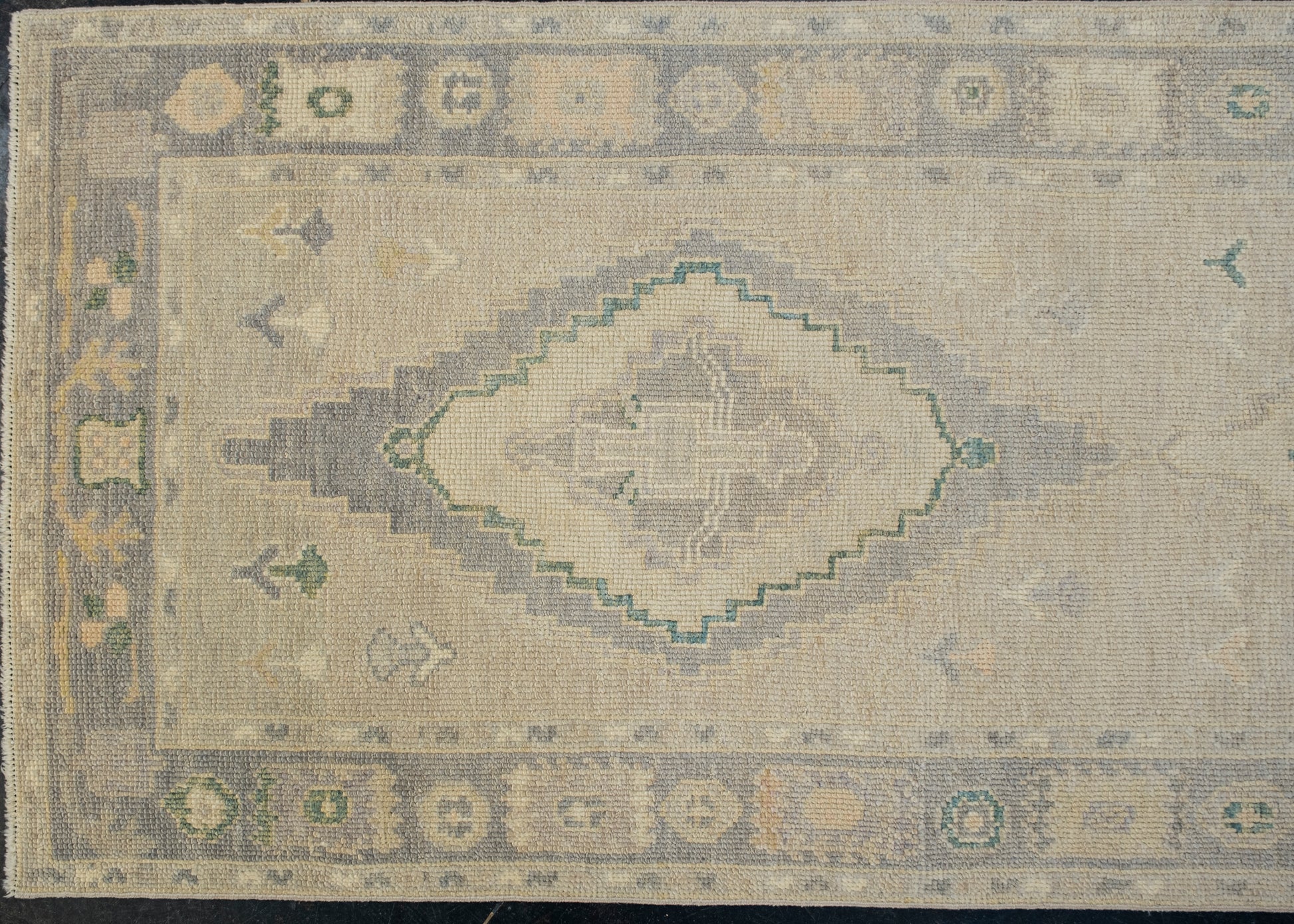 Turkish Oushak Rug 3' x 9'4" #12177