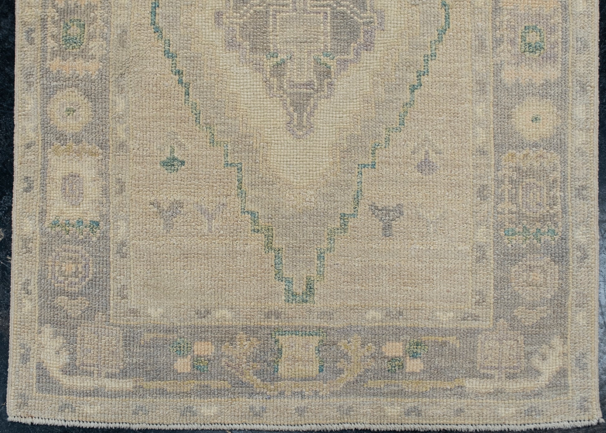 Turkish Oushak Rug 3' x 9'4" #12177